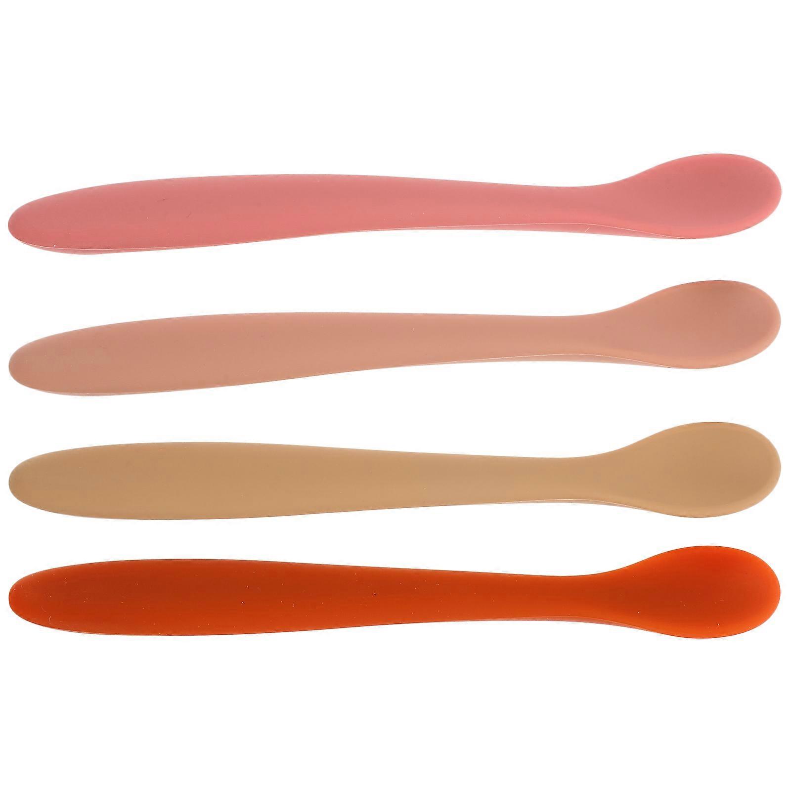 Silicone Feeding Spoons for 4Pcs Assorted