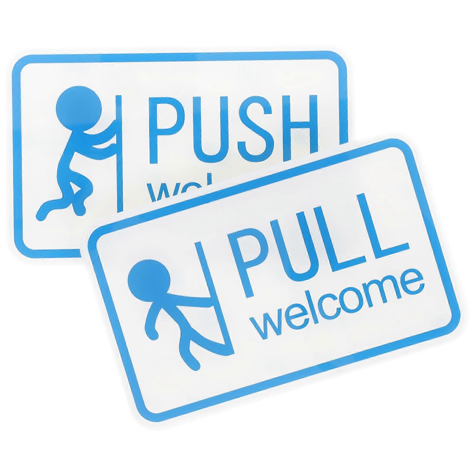 Pull Door Sign Acrylic Pull Push Door Signs for Entrance with 10Pcs