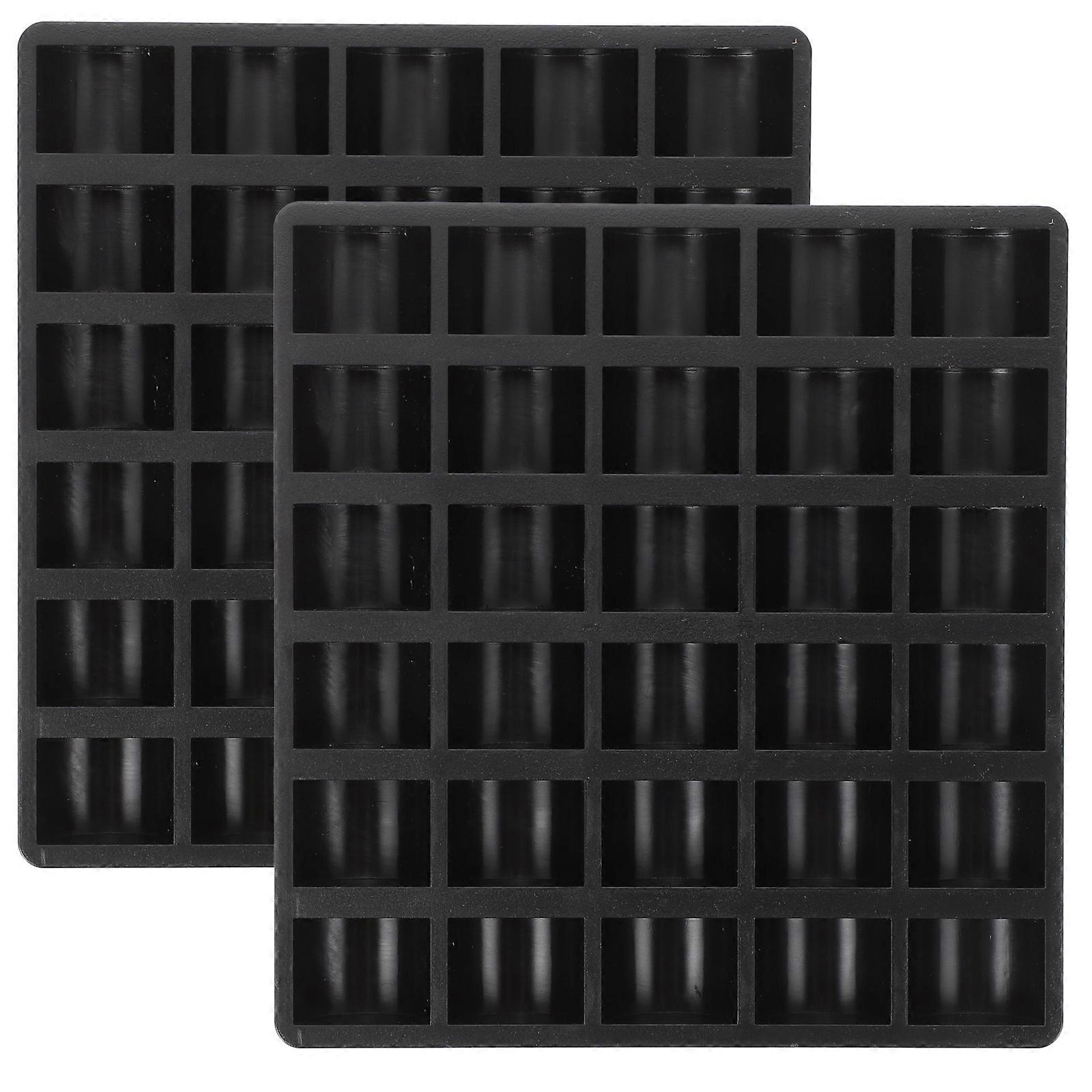 Coin Storage Box Market Coin Holder Box for Storage Use 2Pcs Black Set