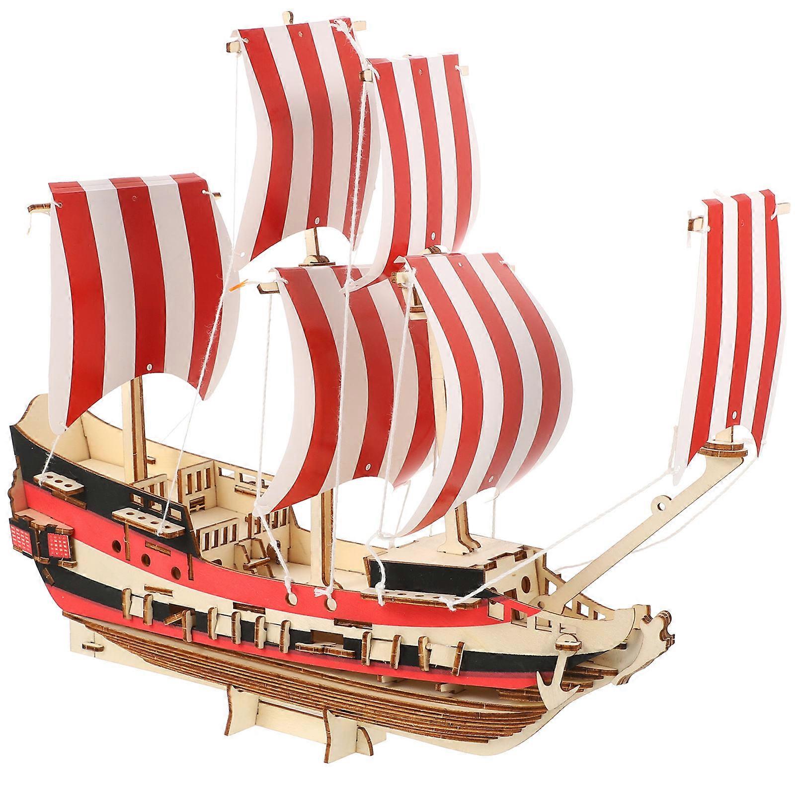 Sailboat Model Boat Model Kits for Adults Home Decoration Wood Silver Imagination Improvement 1 Set