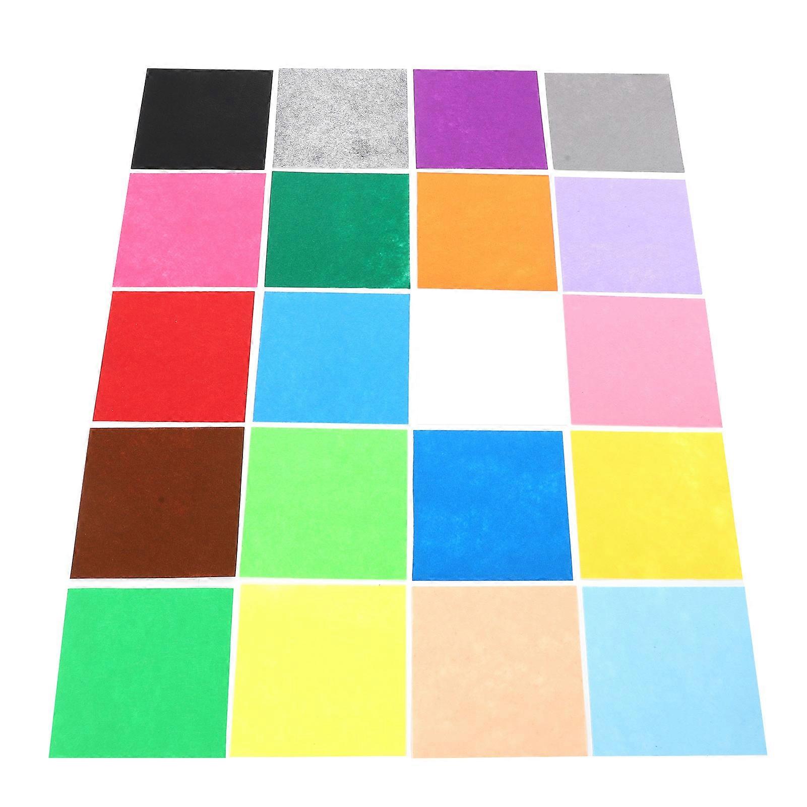 20Pcs Assorted Color Felt Fabric Sheets 30x30cm Soft Odorless
