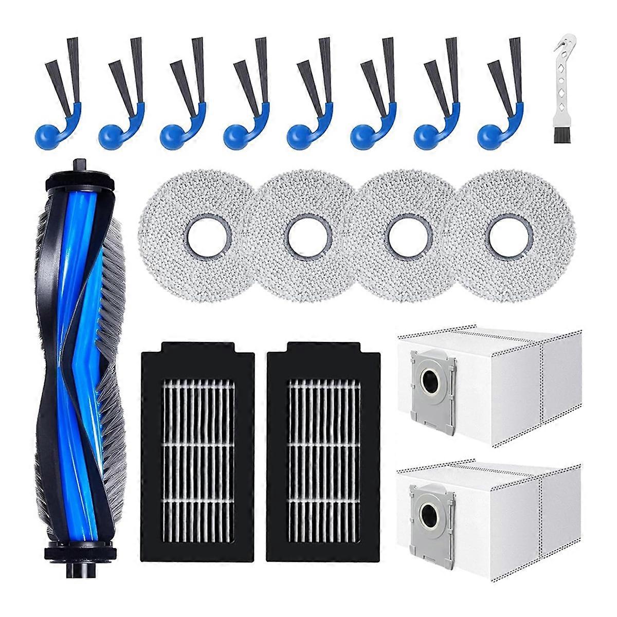 18Pcs Spare Parts for T30C Omni & T30C Pro Omni Vacuum Cleaner Main Brush Mop Pads Dust Bag Side Br