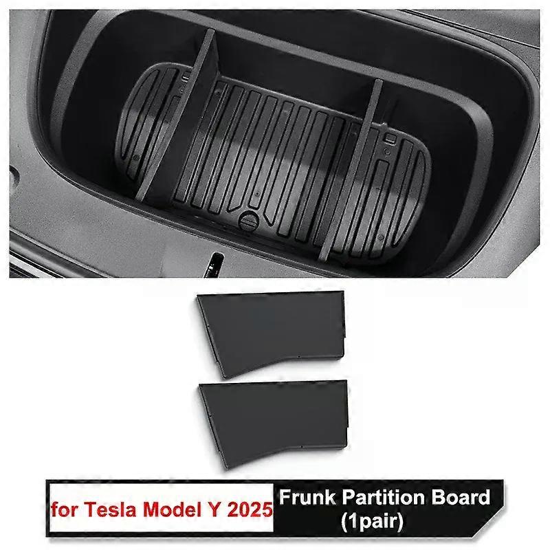 for Tesla Model Y Juniper 2025 Frunk Storage Box Partition Board Front Trunk Organizer Stowing Parts ModelY Launch Accessories