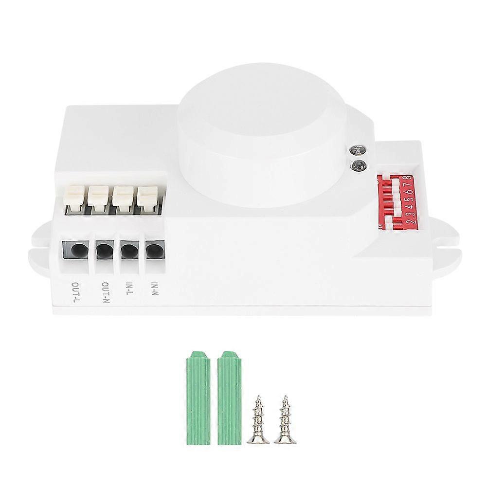 Smart 5.8GHz Microwave Radar Sensor Dial Adjustable Light Dip-Switch Indoor Body Motion Detector