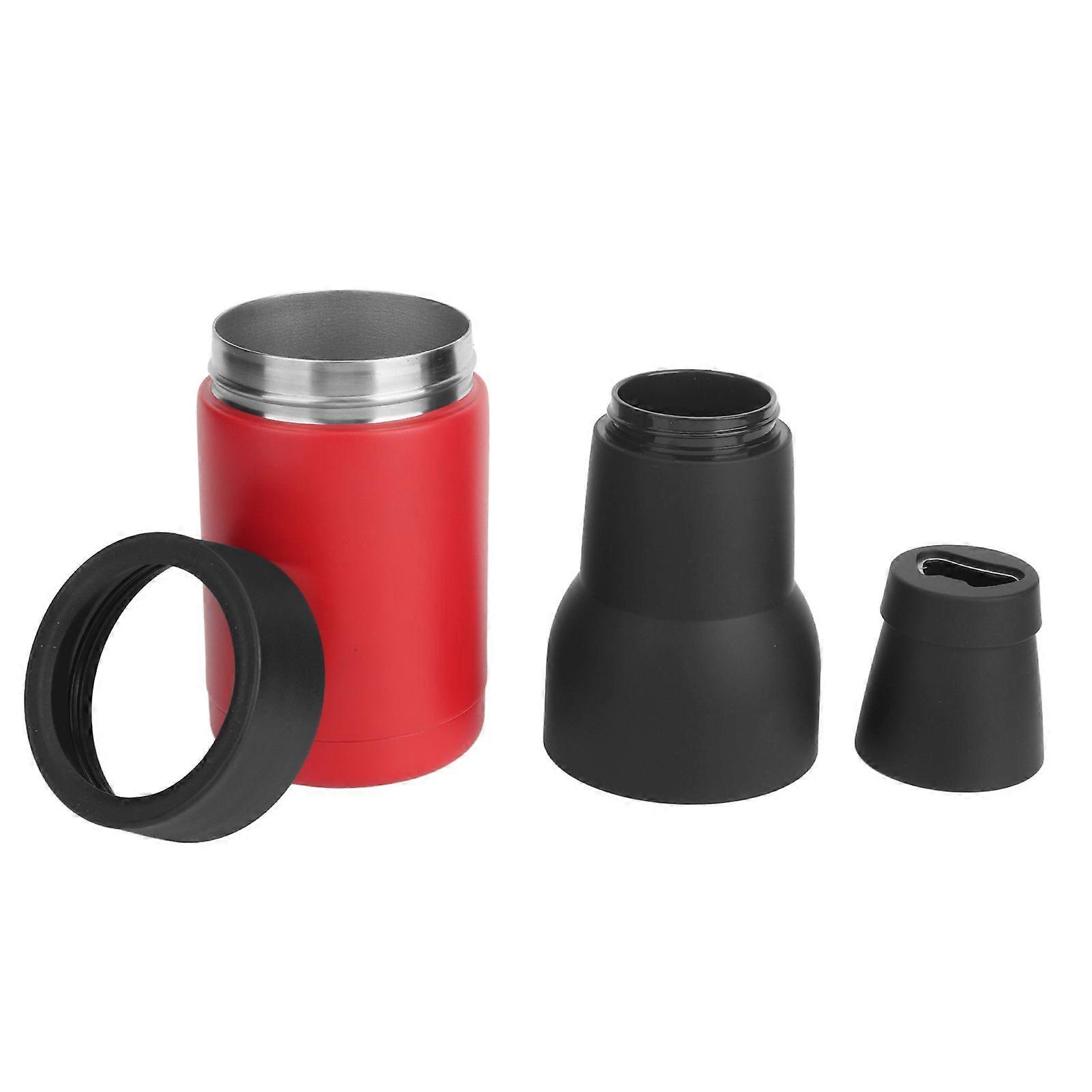 Beer Bottle Insulators Vacuum Double Stainless Steel Beer Bottle Cooler with Nonslip Bottom Bottle Opener for 300 to 400ml Can Red