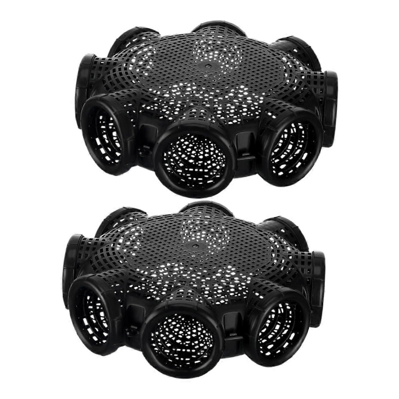 Bottom Sinking Crawfish Trap Cage PP Material 2pc Set Reusable Cast Traps Crabs Loach Shrimp Lobster Eel Minnow Basket