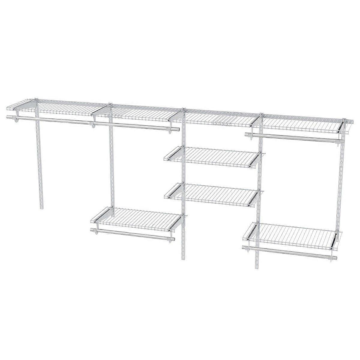 Expanderbart garderobsordningssystem, 122-244 cm, Vit