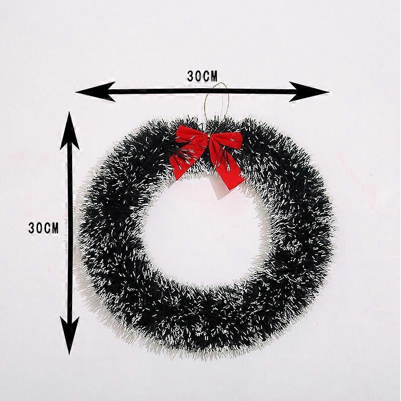 Christmas Wreath Decorations White Edge Green Edge Ring Holiday Background Hanging Ornaments