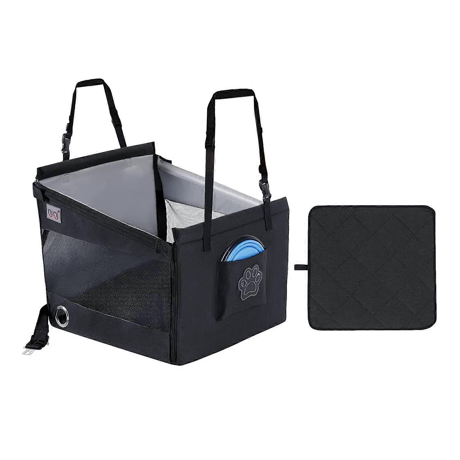 Dog Car Seats For Small Dogs Portable Travel Nest Car Carrier Up To 44 Lbs With Storage Pocket And Adjustable Straps