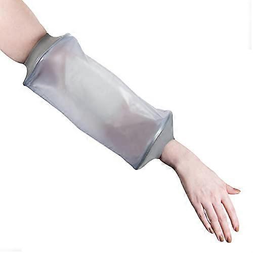 Waterproof PICC Line Cover for Upper Arm - Stretchy Neoprene & PVC Forearm Elbow Cast Cover for Shower, L-XL, 40cmx28cm, Grey