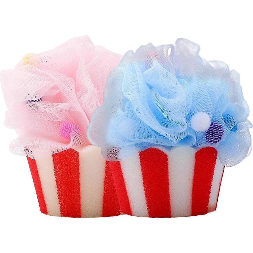 Body Scrubber Ice Cream Bath Ball for Shower 6Pcs Mesh Scrubber Nets