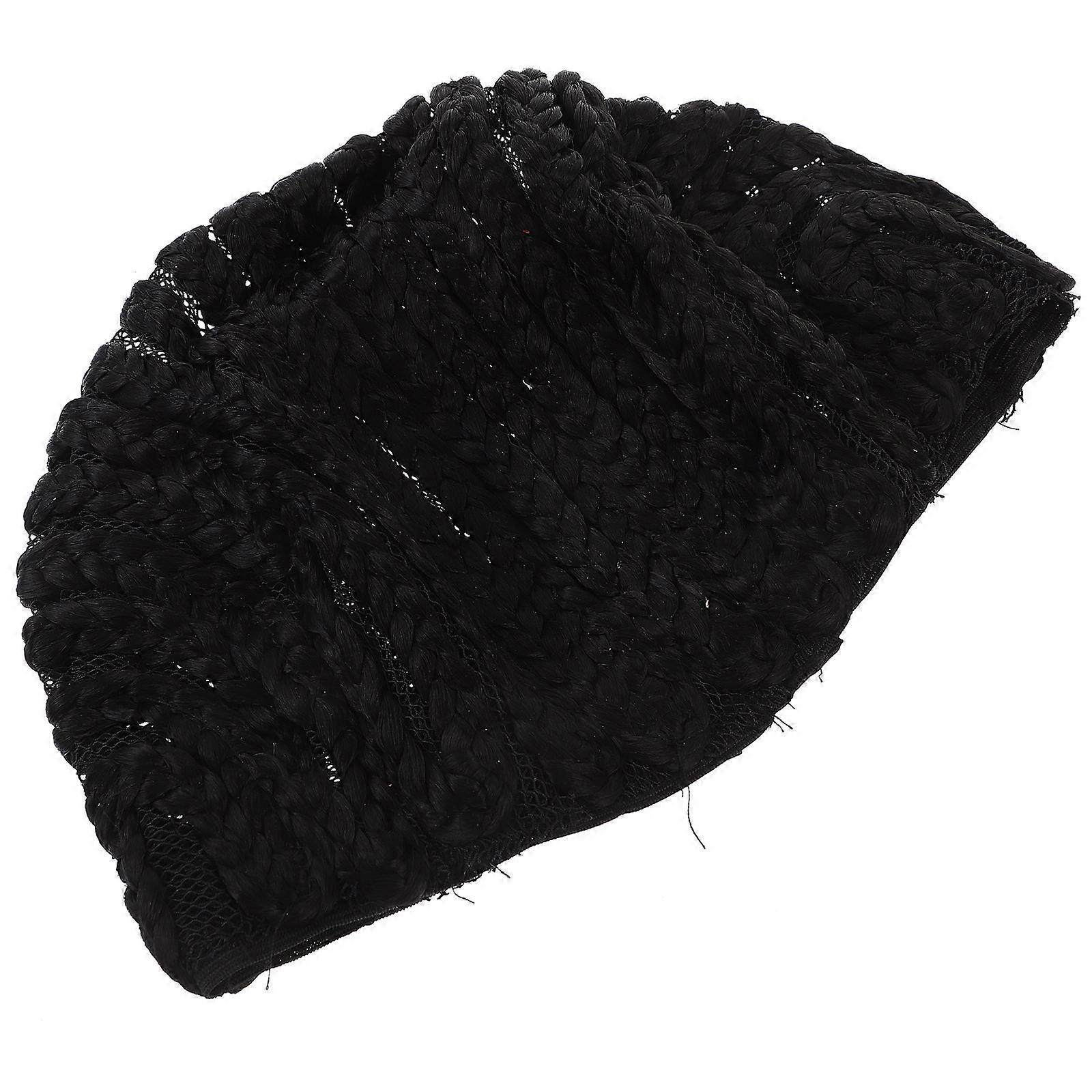 2Pcs Cornrow Wig Cap Easier Sew for Wig Making Black Crochet Caps