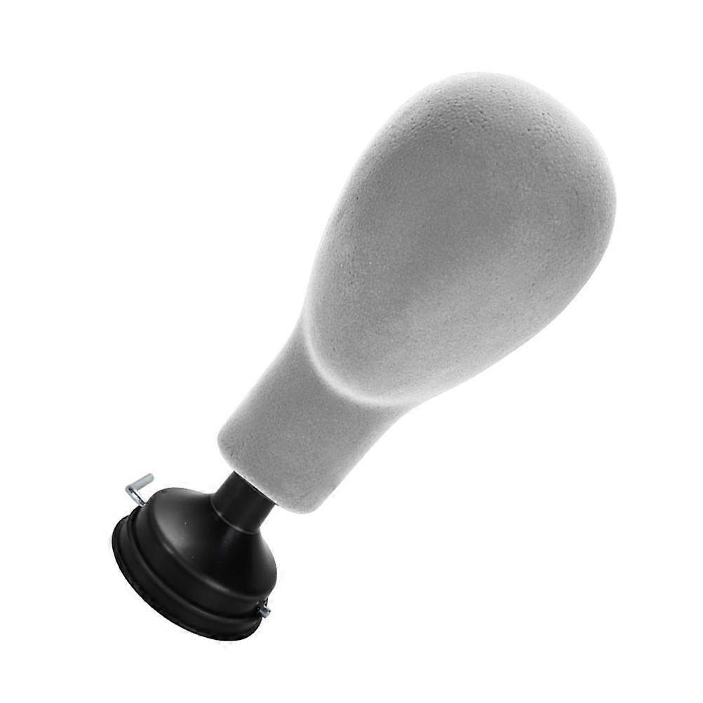 Male Mannequin Head Model for Display 2Pcs Grey Flocked Foam Wig Stand
