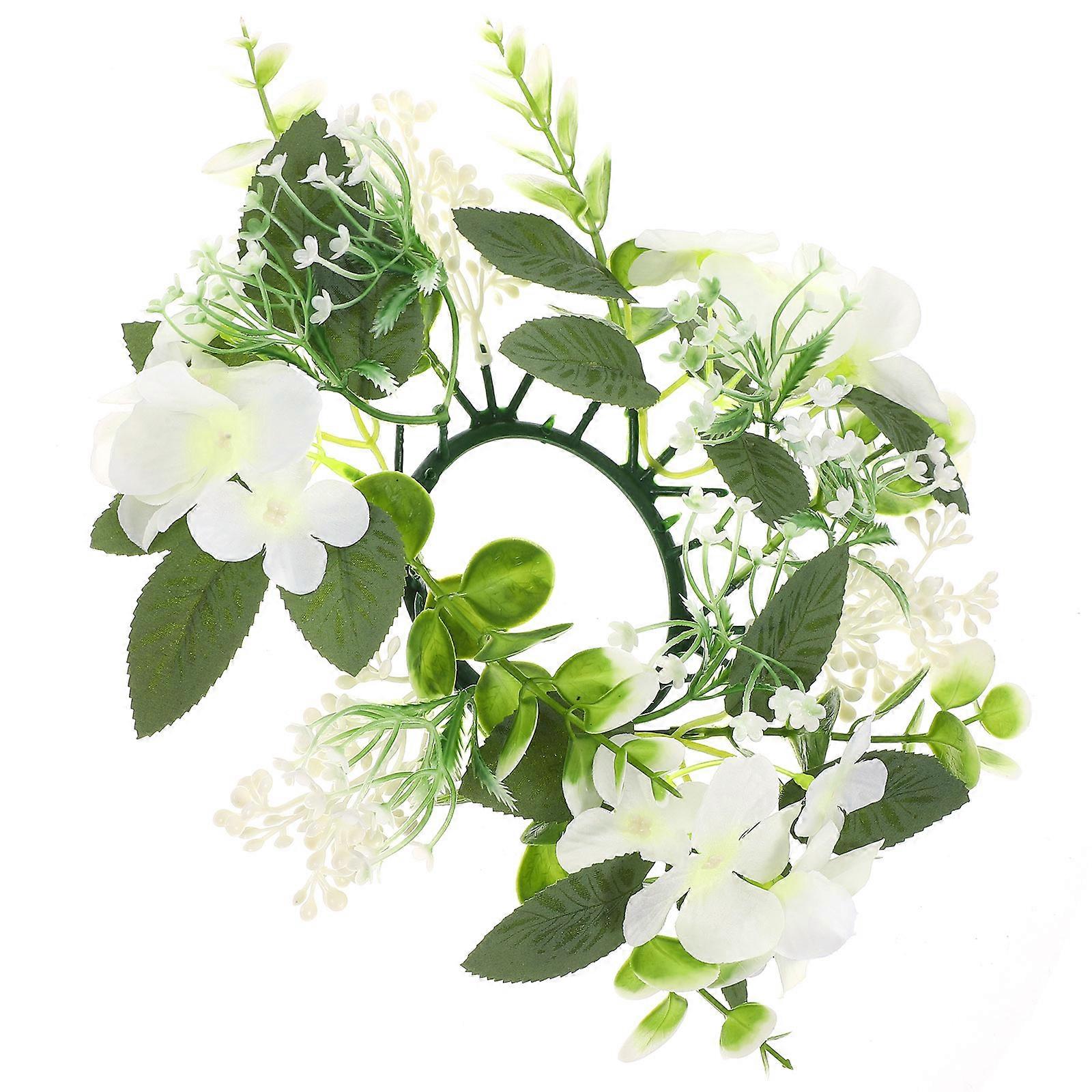 Artificial Candle Ring Wedding Candle Ring Decor Featuring 3Pcs