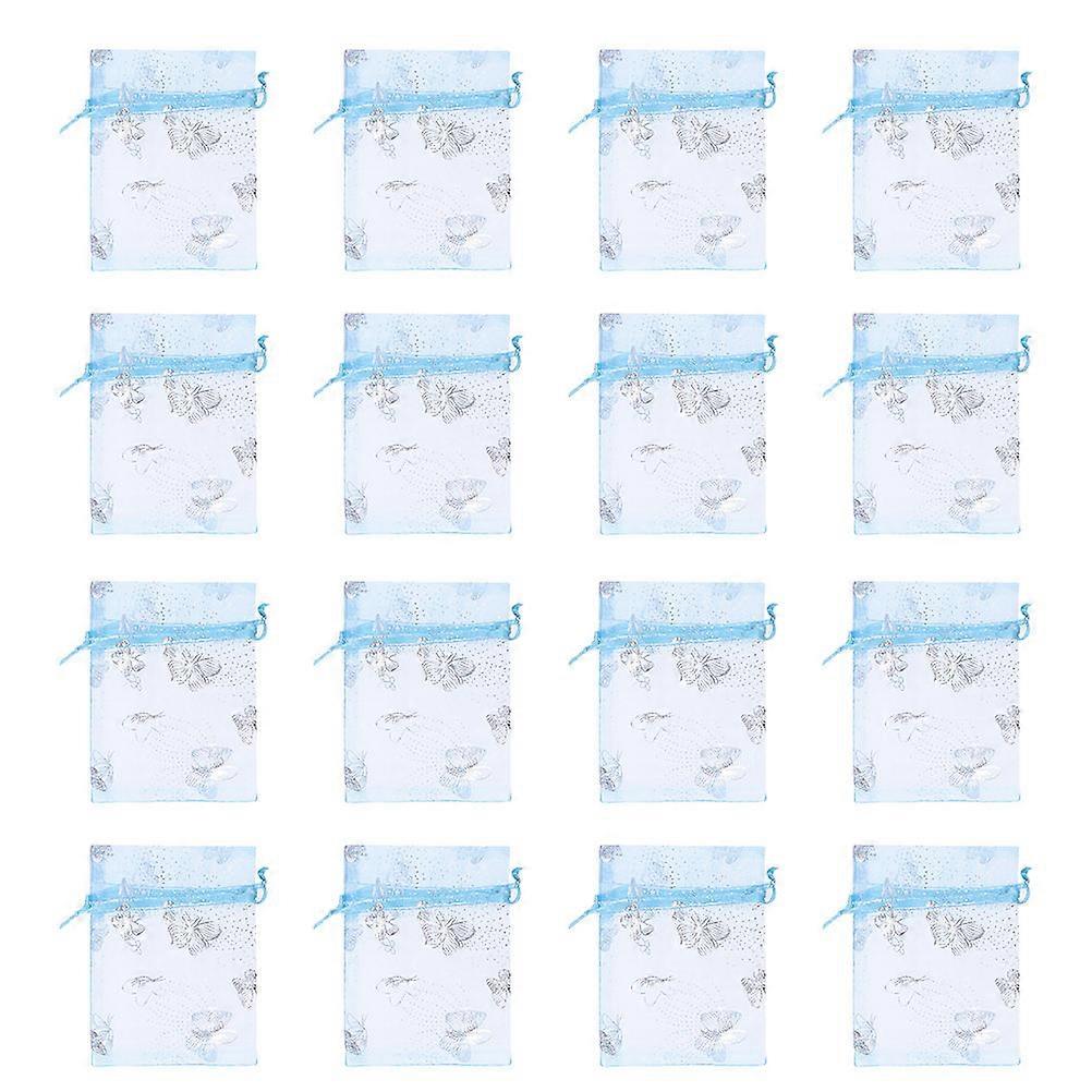 Mesh Drawstring Pouch Butterflies Pattern for Wedding Favor 500Pcs
