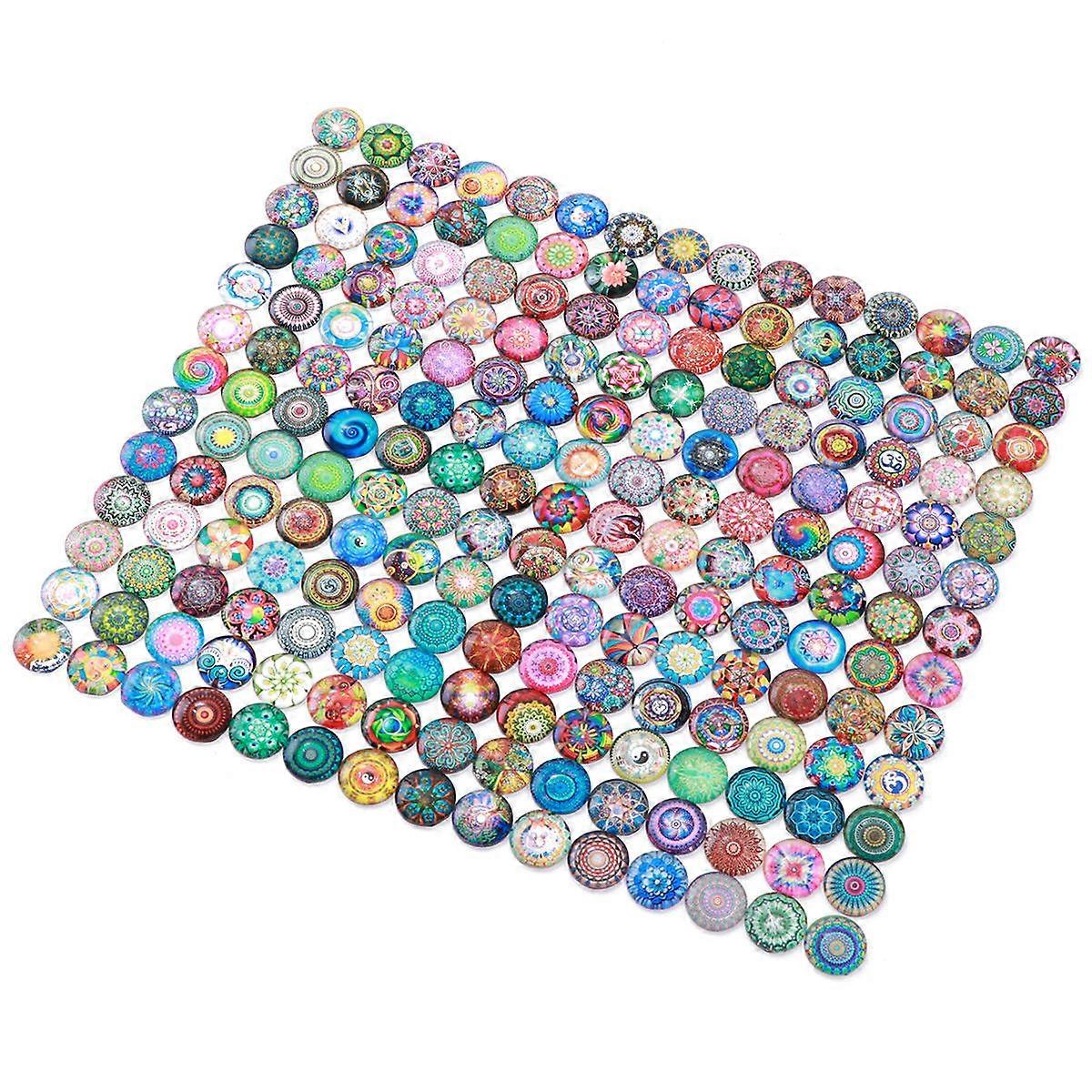 Mixed Tiles For Crafts 14mm Round Tiles Ideal For DIY Jewelry Making Assorted Color Waterproof 2Pcs