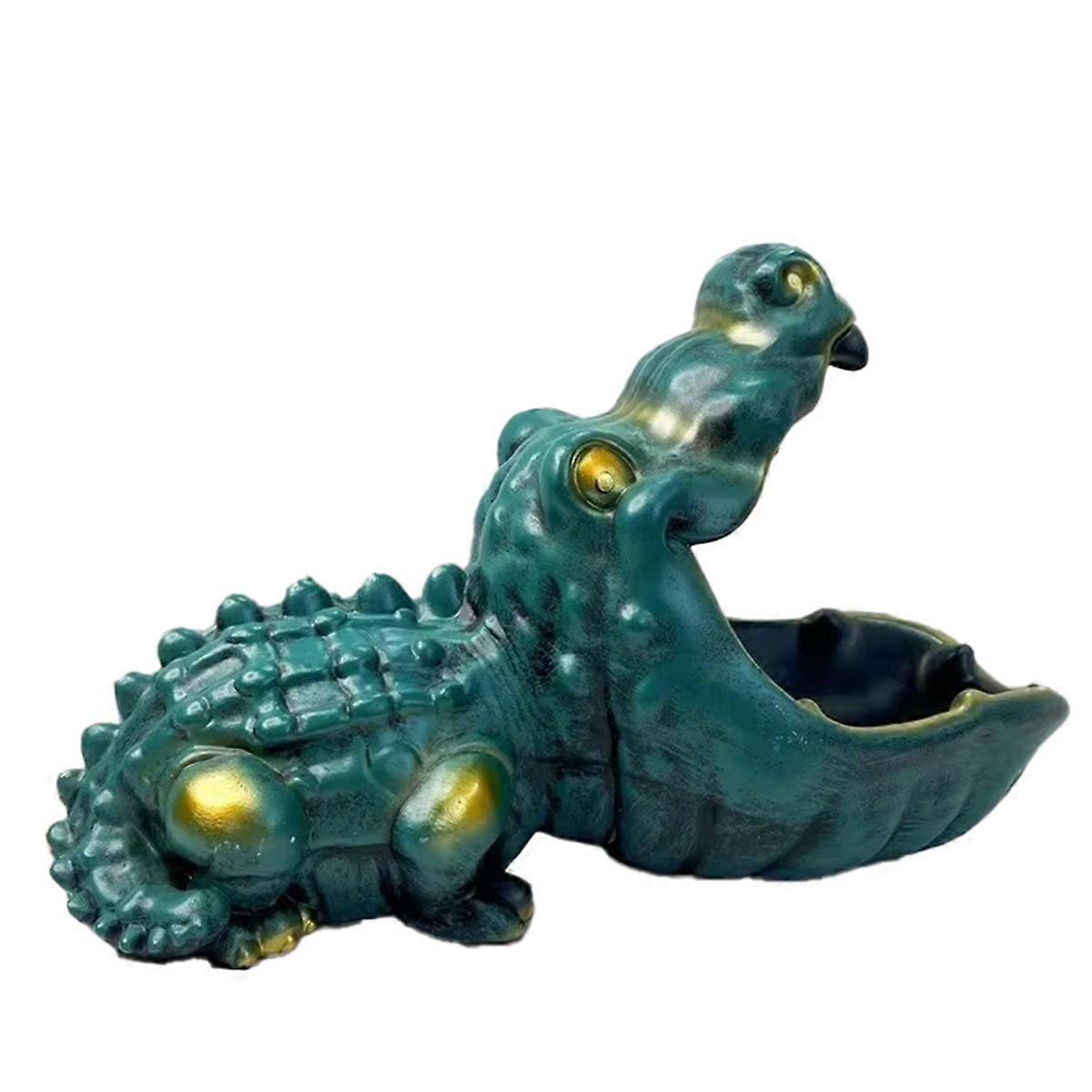 Unique and creative crocodile card and key storage box green