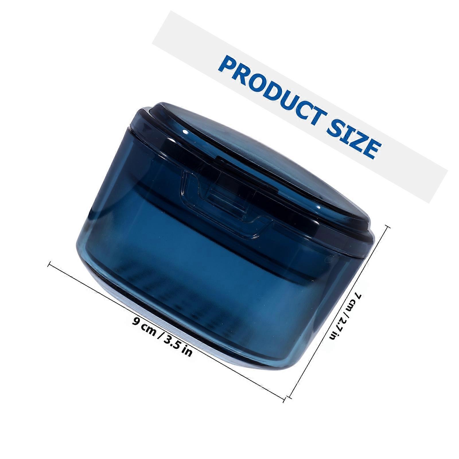 Blue Denture Storage Box for Storage Use Durable Pc Material Case