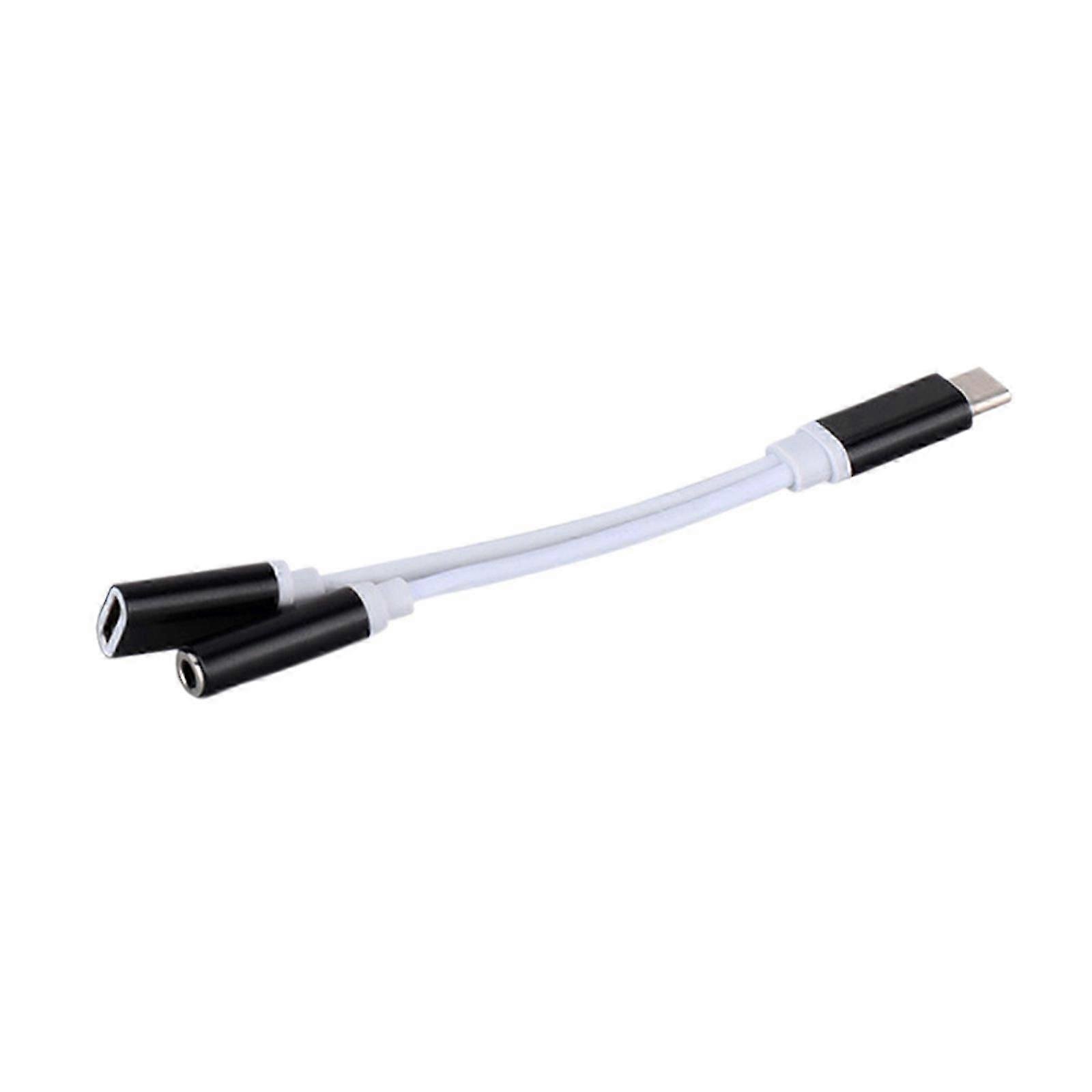 Type-c To Type-C+3.5mm Audio Adapter Headset Charging Two-in-one Adapter