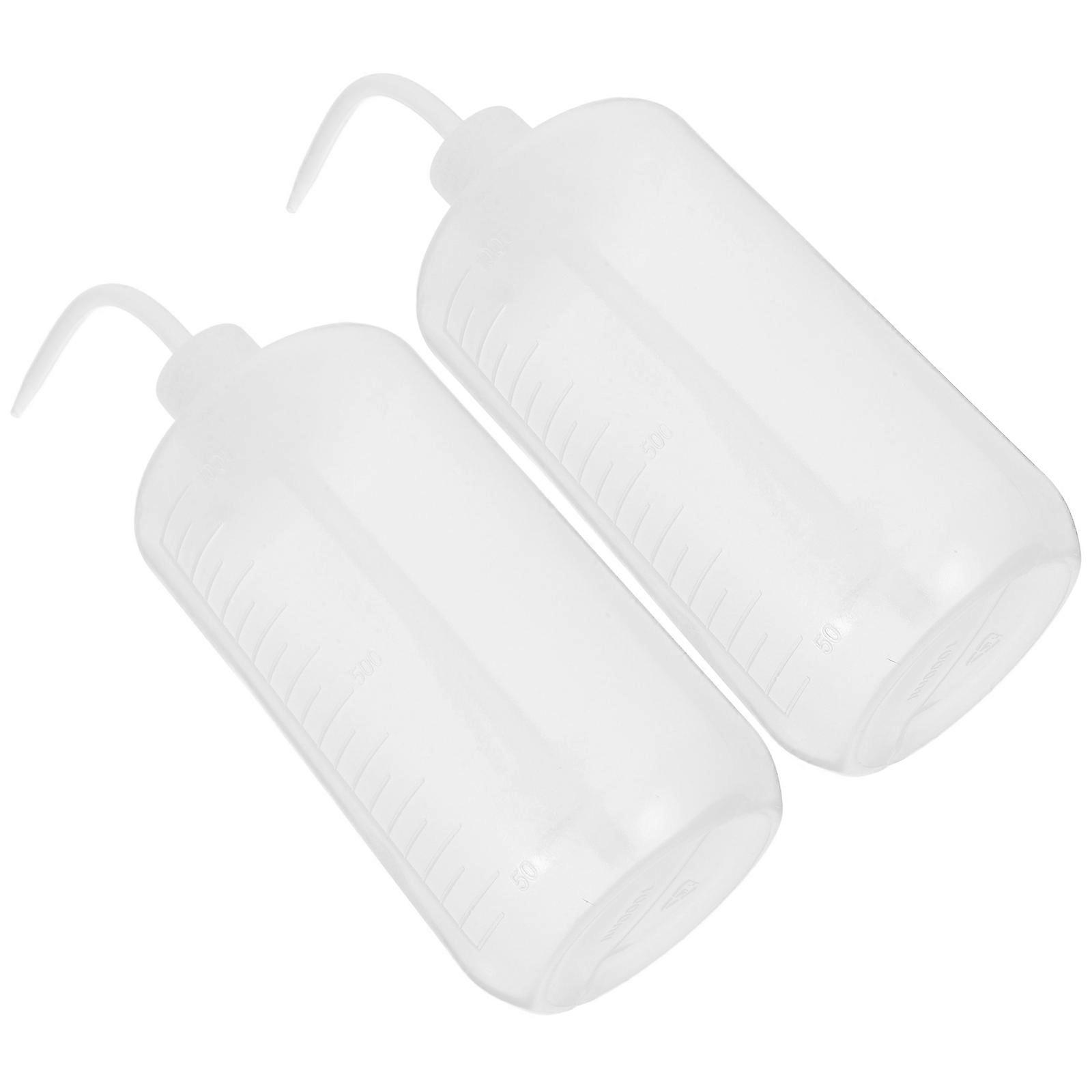 Plastic Safety Lab Wash Bottle for Watering 2Pcs with Curved Spout Design