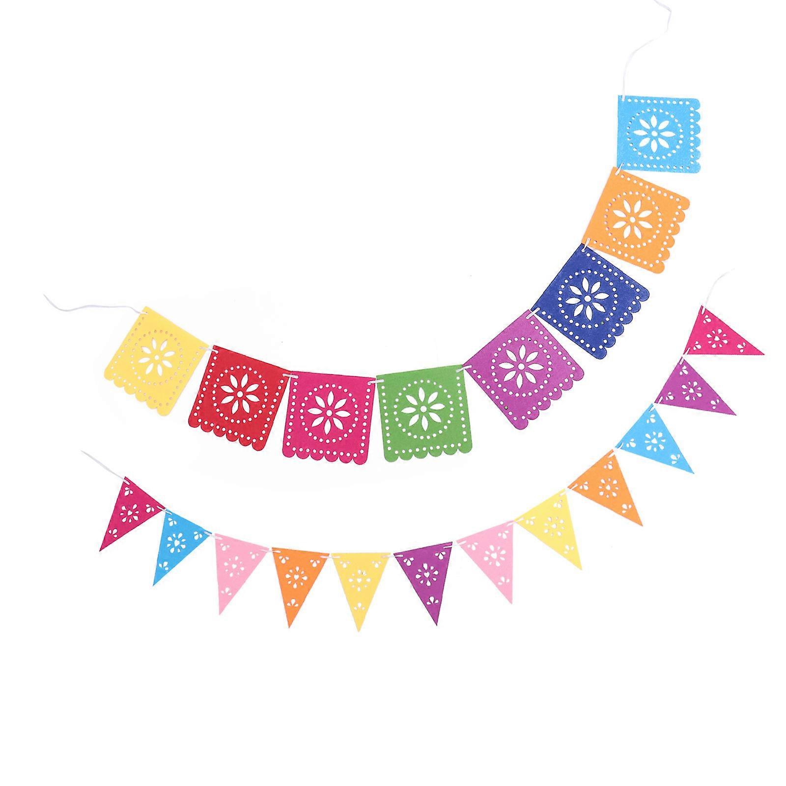Mexican Pinata Party Banner for Decoration Use 4Sets Party Hanging Ornament