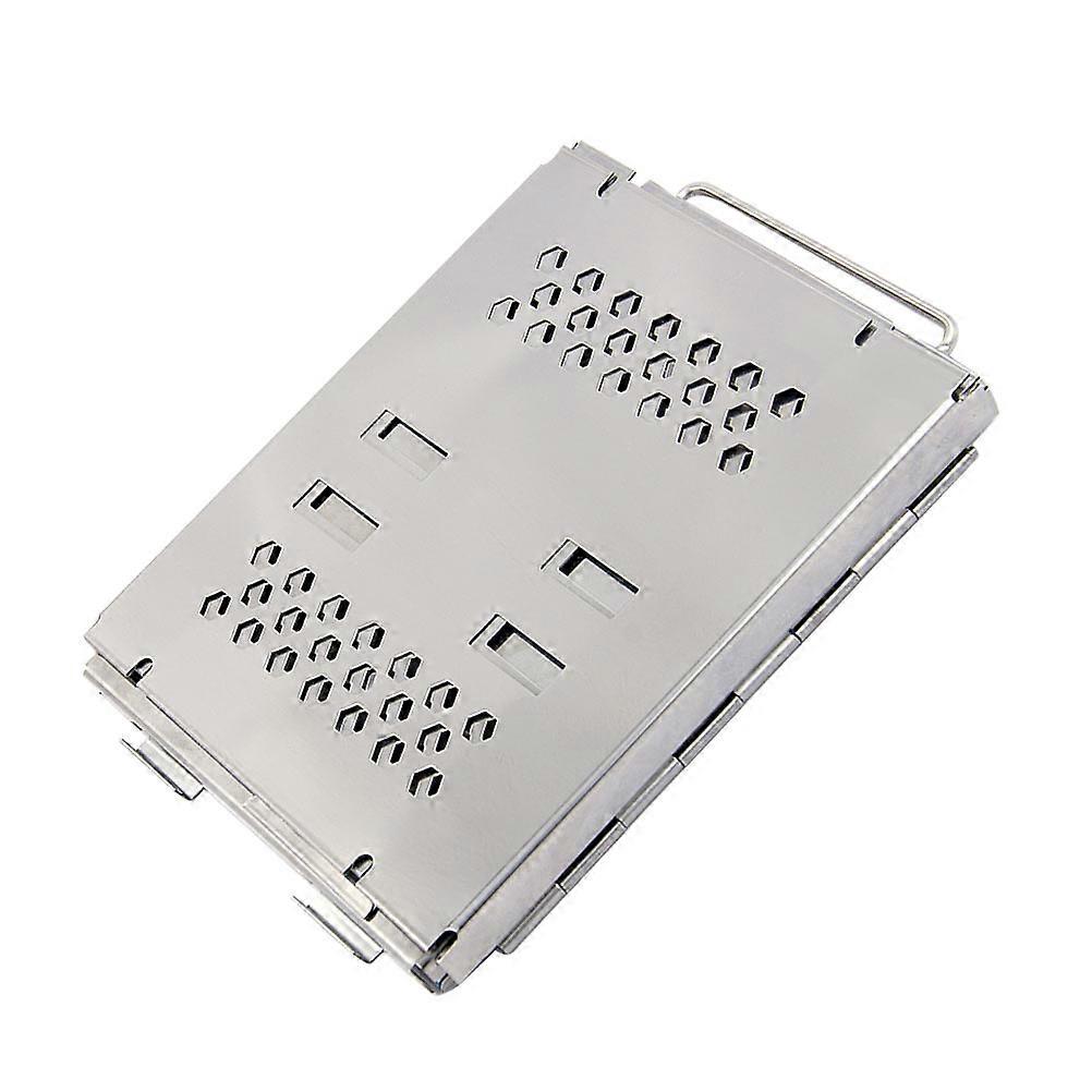 Camping Grill Barbecue Grill with Windshield Rectangular Detachable Design Waterproof Wear-resistant 1Pcs