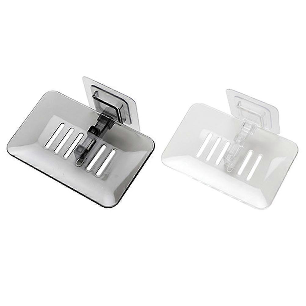 Plastic Soap Rack Wall Mounted Soap Holder for Bathroom 4Pcs Use