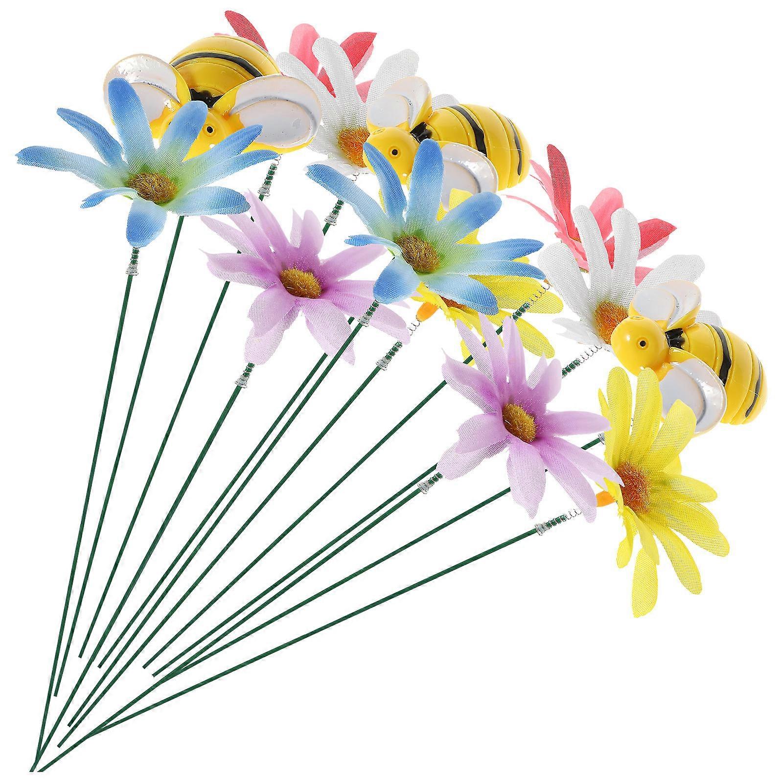 Garden Stakes Decorative Bee Stakes for Outdoor Use 4Sets