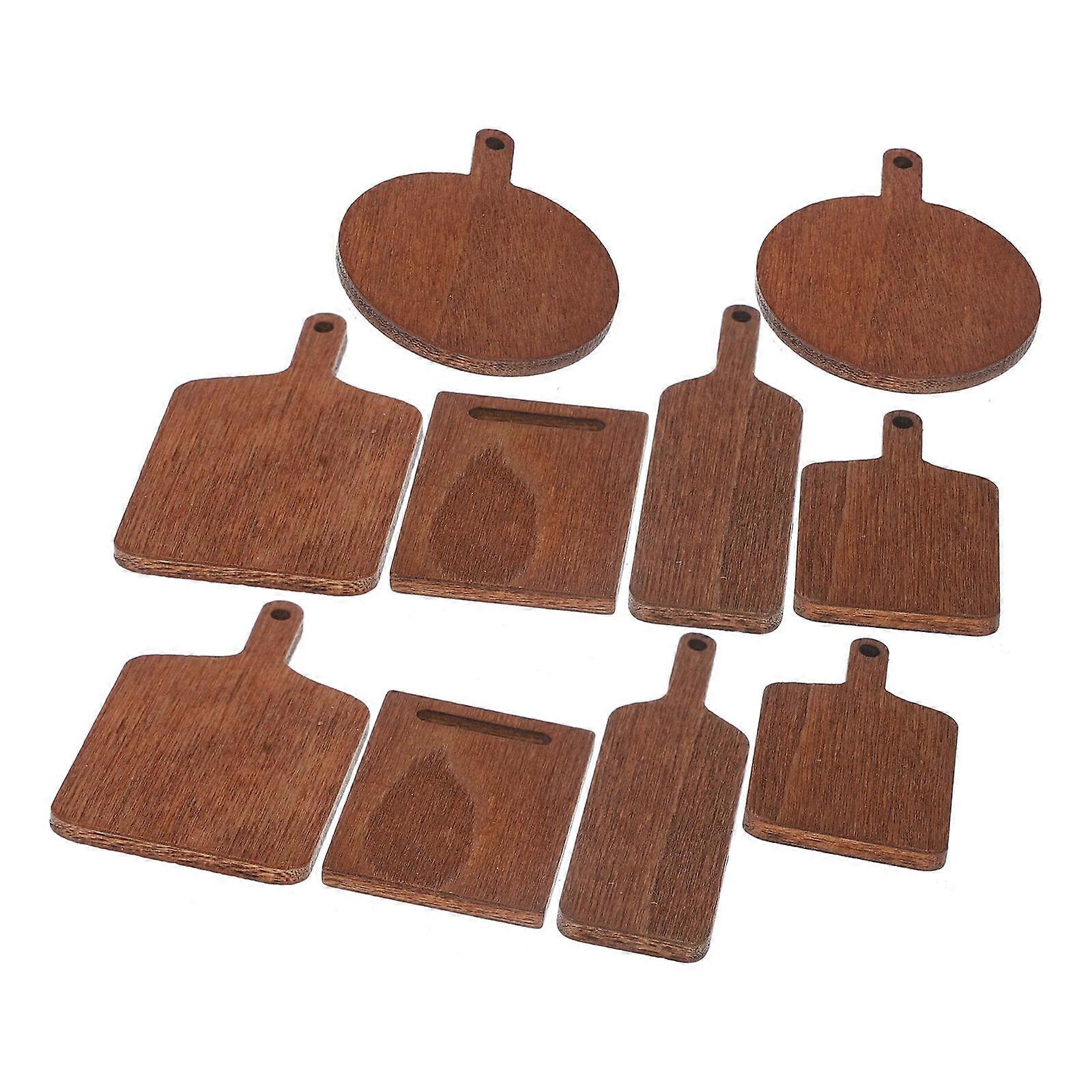 20Pcs Mini House Cutting Board Model Ideal For DIY Projects And Kitchen Decor Featuring Rectangular Shape In Light Brown