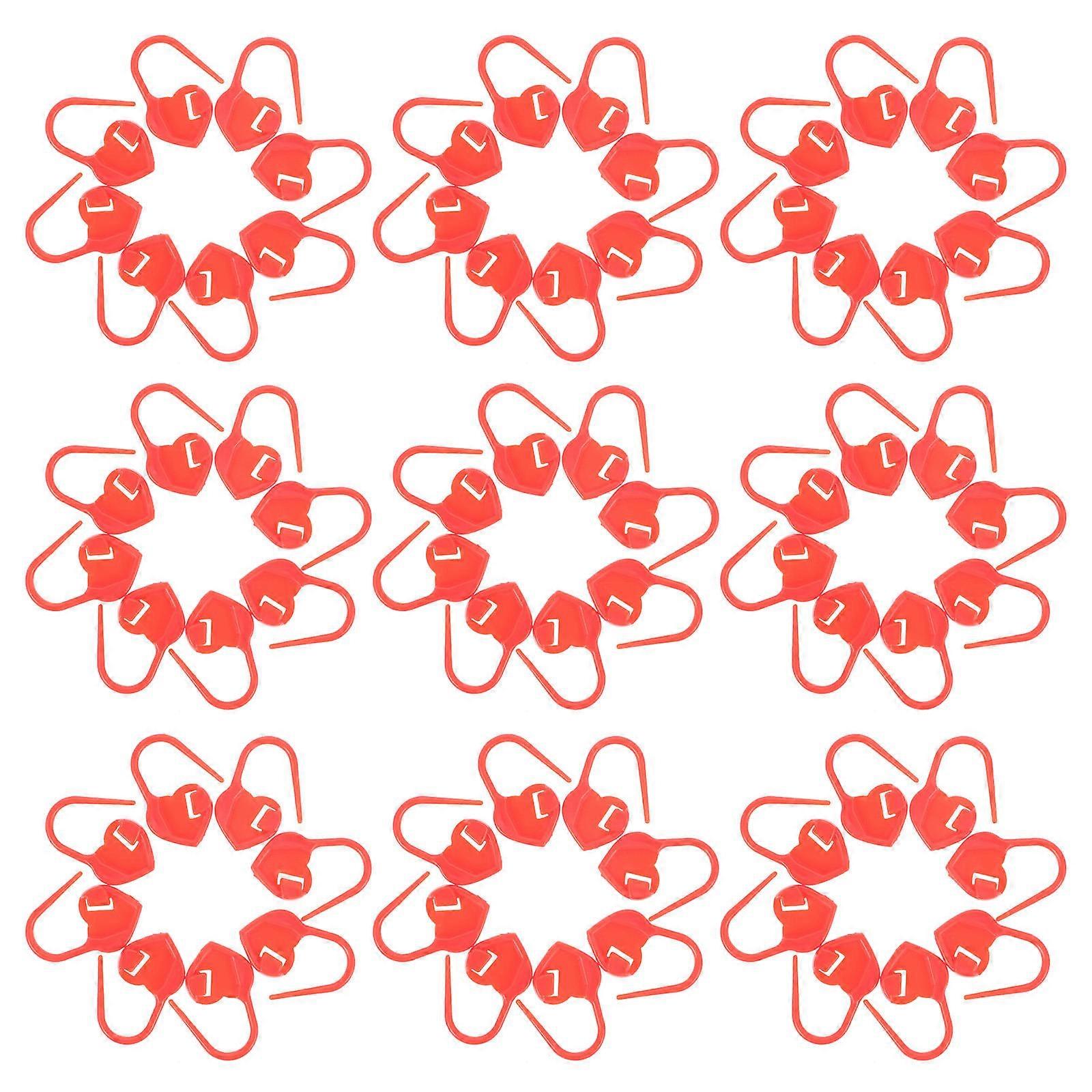 Red Knitting Needle Clips for Stitch Holding 200Pcs Craft Tool