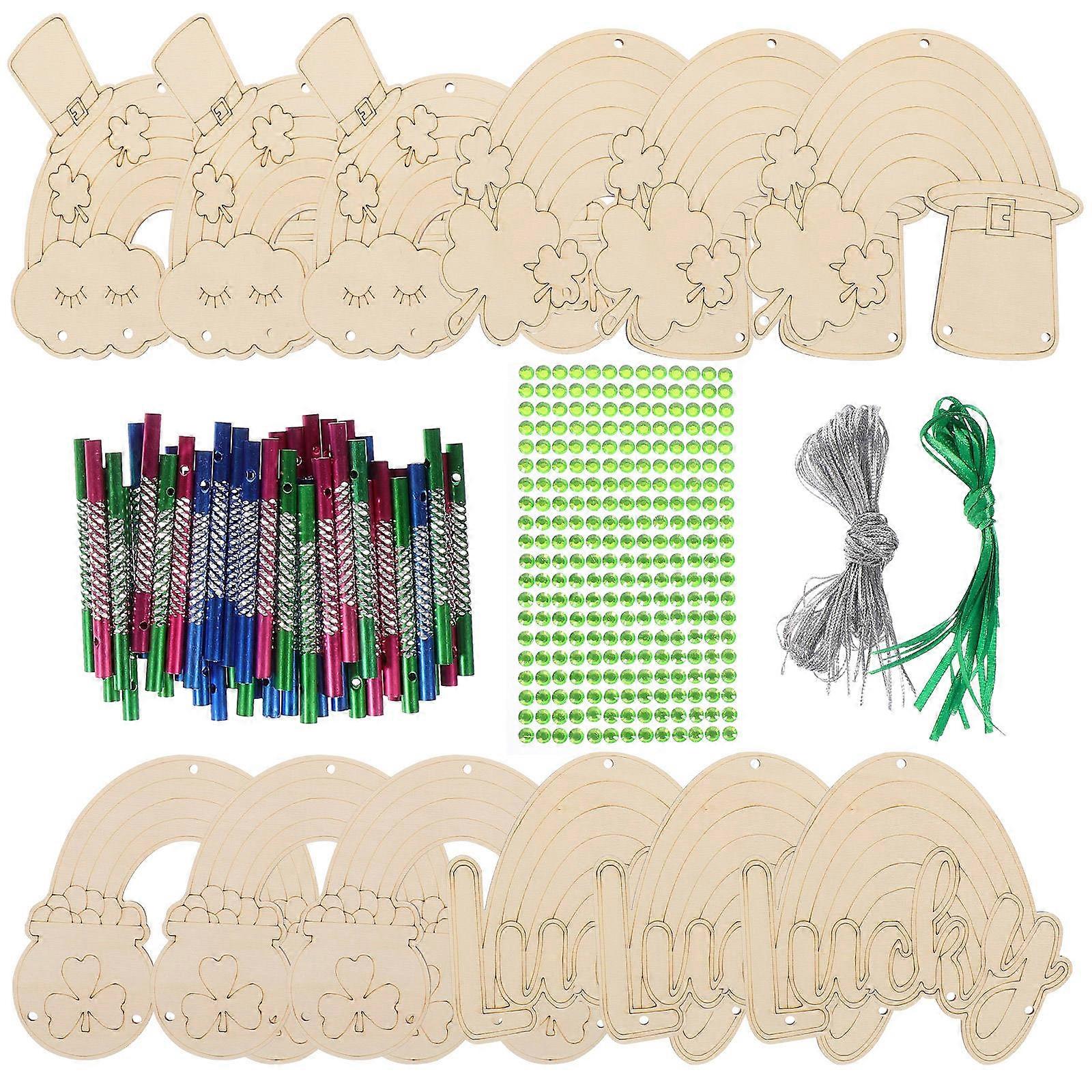 Wooden Wind Chime Set for Decoration 3Sets DIY Spring Handcraft Supply