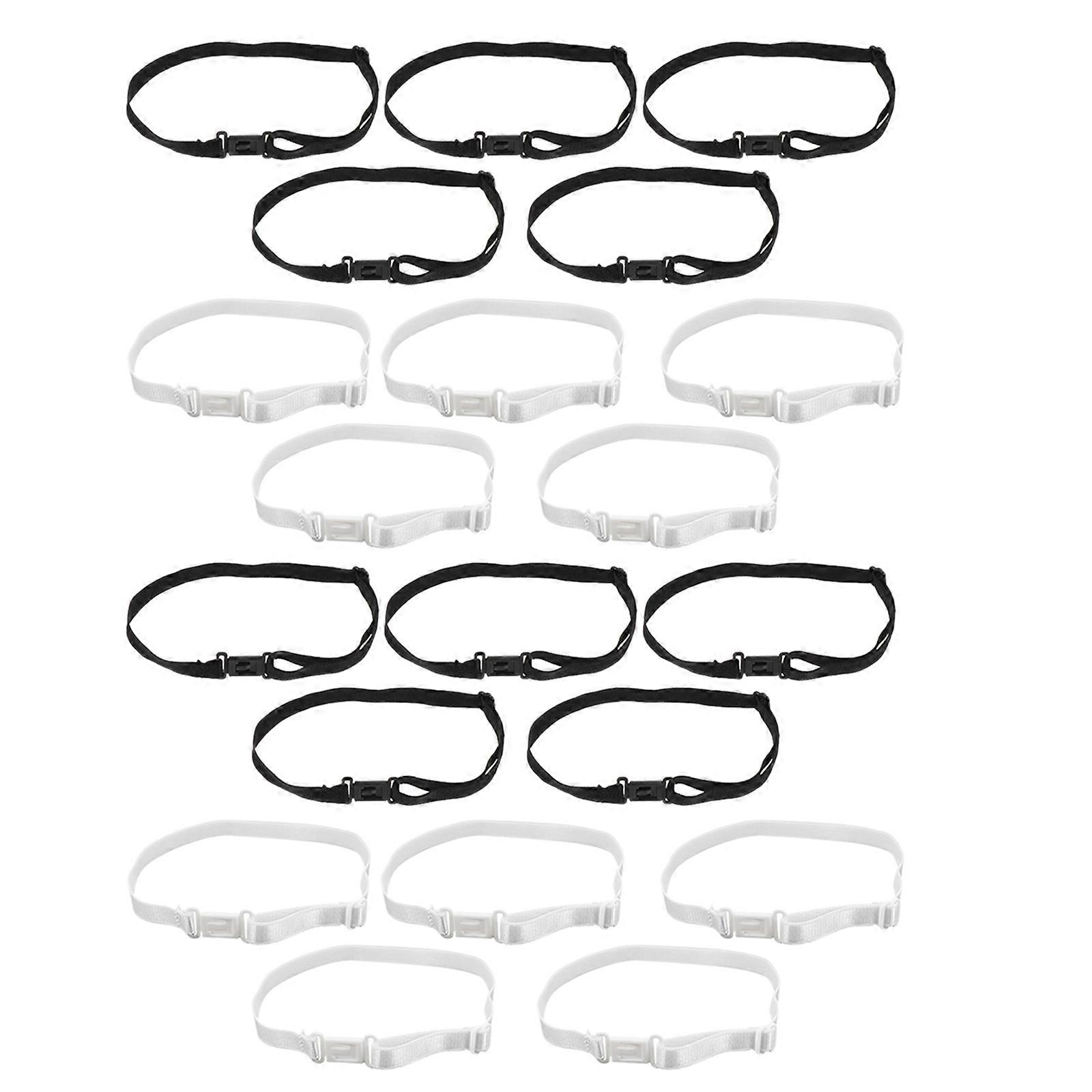 Elastic Bow Tie Strap Adjustable Bands for Bow Tie 20Pcs White Material