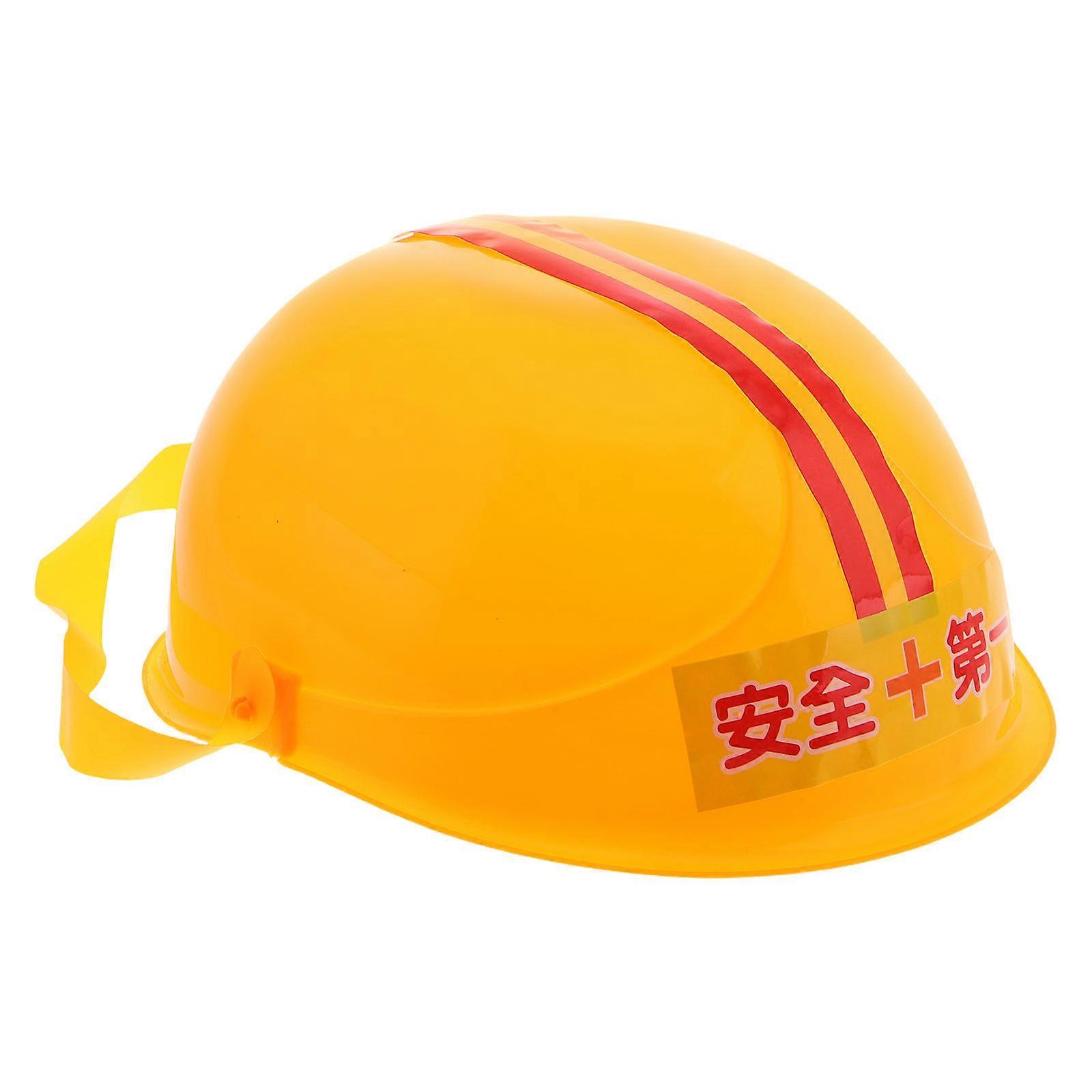 Plastic Kids Construction Worker Hat for Parent Child Play 5Pcs Set