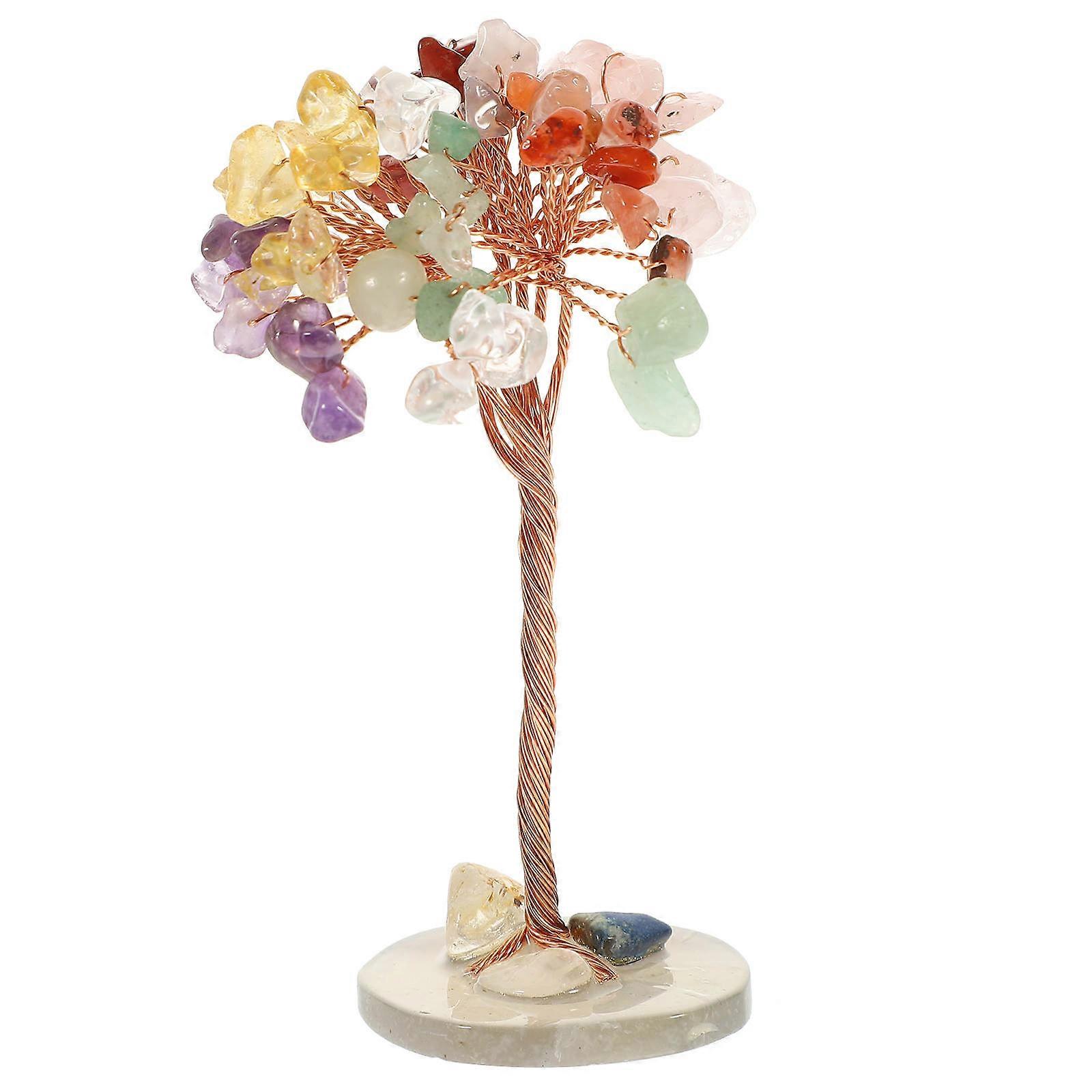 Tabletop Crystal Tree Decor for Decoration 4Pcs Crystal Tree Ornament