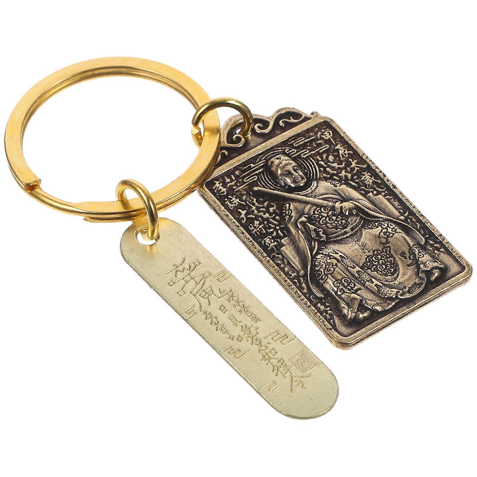 Taisui Keychain Pendant Chinese Style for Decor 4Pcs Key Ring Hanging Ornaments