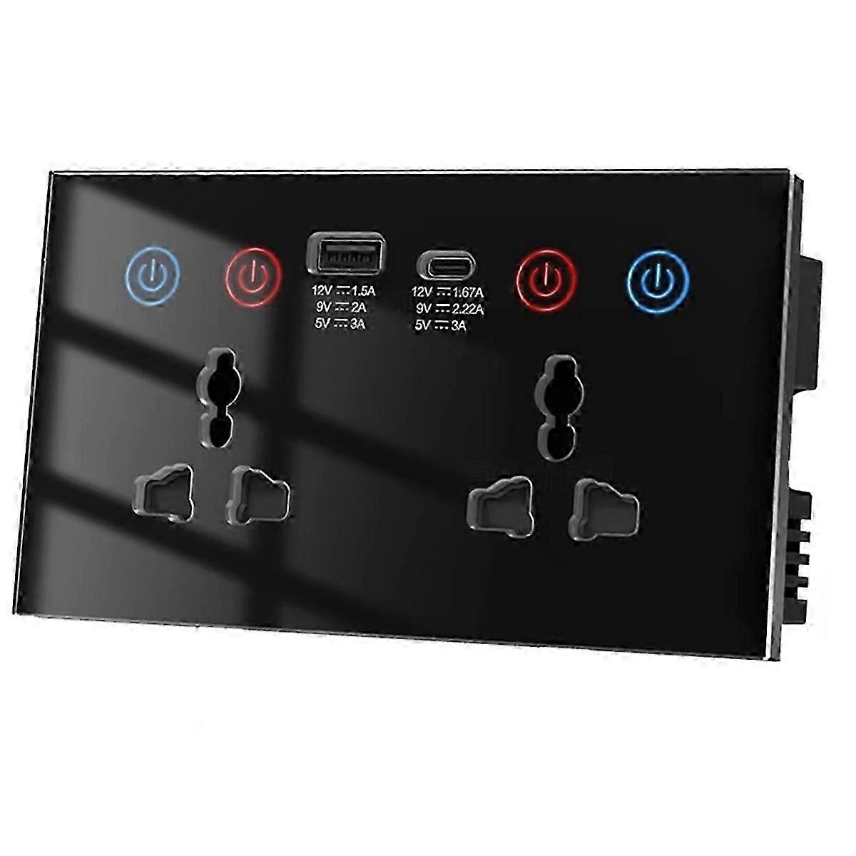 EU US Universal Plug /WiFi Smart Socket Switch with USB and Type-C Port Outlet Smart Life Via Al