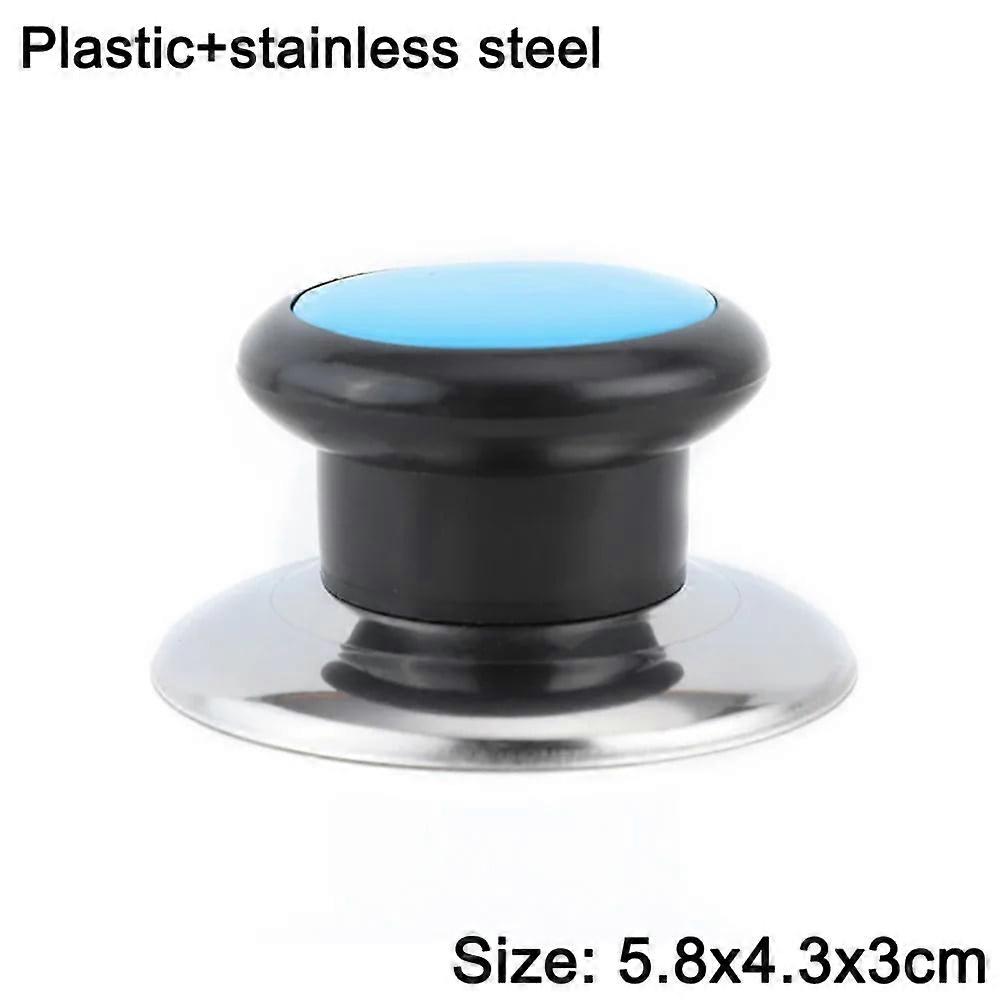Pot Lid Handle Universal Pot Lid Holding Handle Stainless Steel Replaceable Knob Cap Cookware Handgrip Parts Kitchen Accessories B-Blue