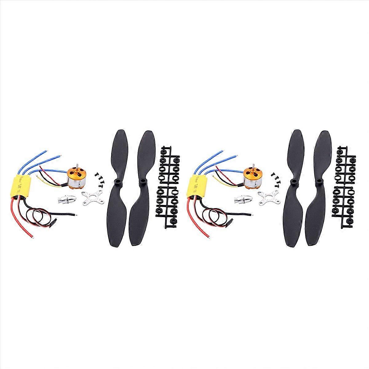2X F450 Brushless Motor 2212/1000KV 30A ESC 1045 Propeller for RC Fixed Wing Helicopte Violent Kit