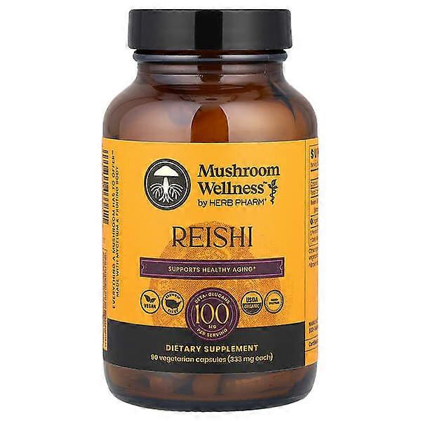 Herb Pharm, Mushroom WellnessÃÂÃÂÃÂÃÂ¢ÃÂÃÂÃÂÃÂÃÂÃÂÃÂÃÂ¢, Reishi, 90 Vegetarian Capsules (333 mg per Capsule)