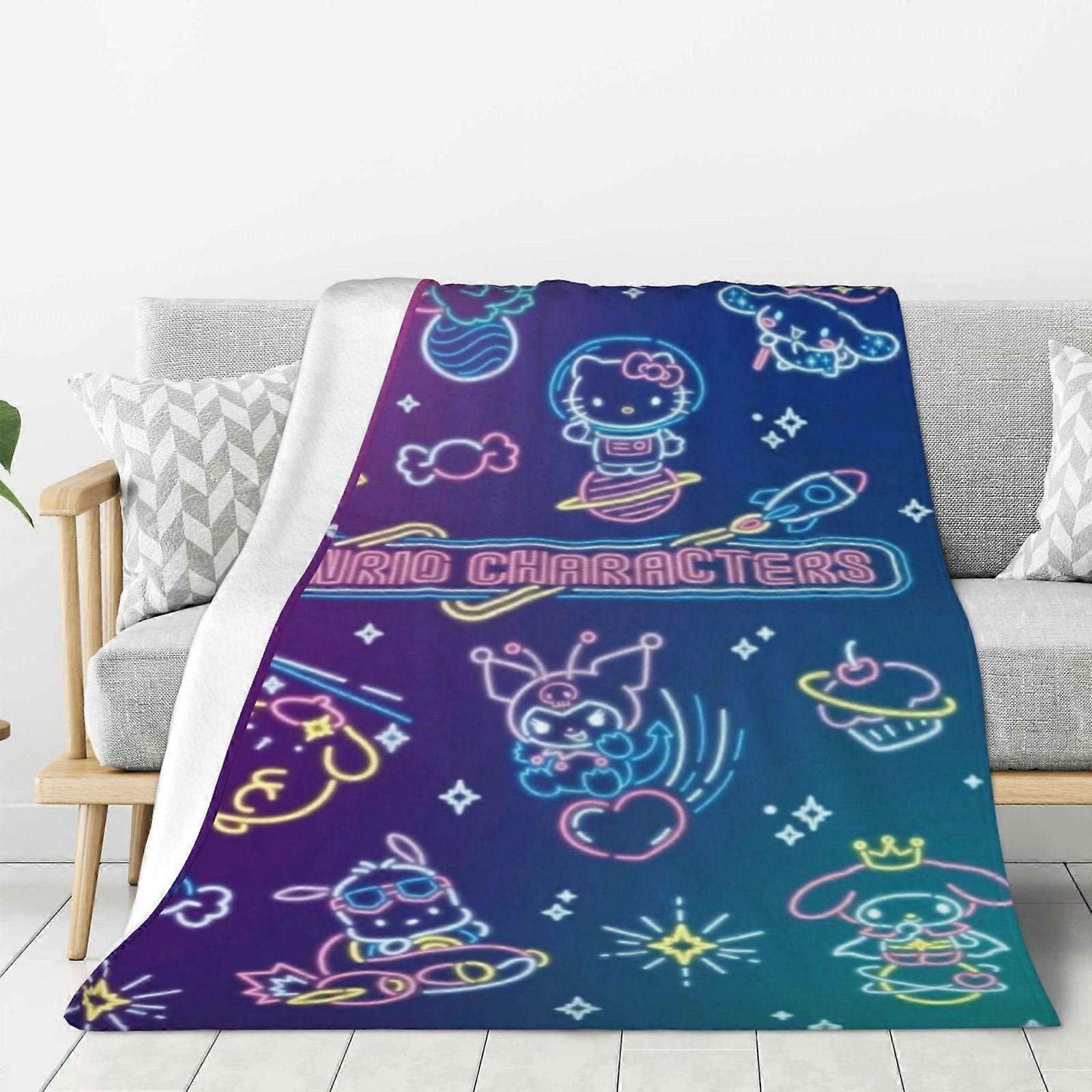 Hello Kitty Fleece Blanket Super Soft Cozy Throw Blanket, Kids Bedding Features - Super Soft 80"X60"