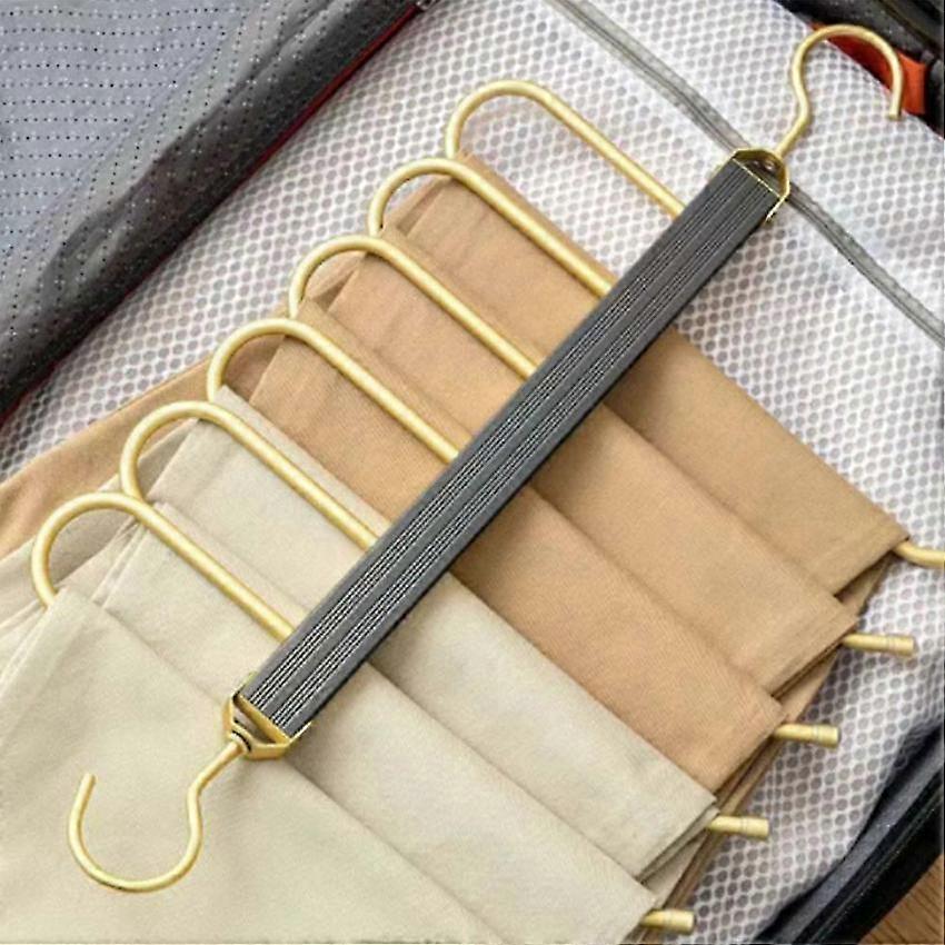 Folding Trouser Hanger Space Saving Pants Storage Holder for Home