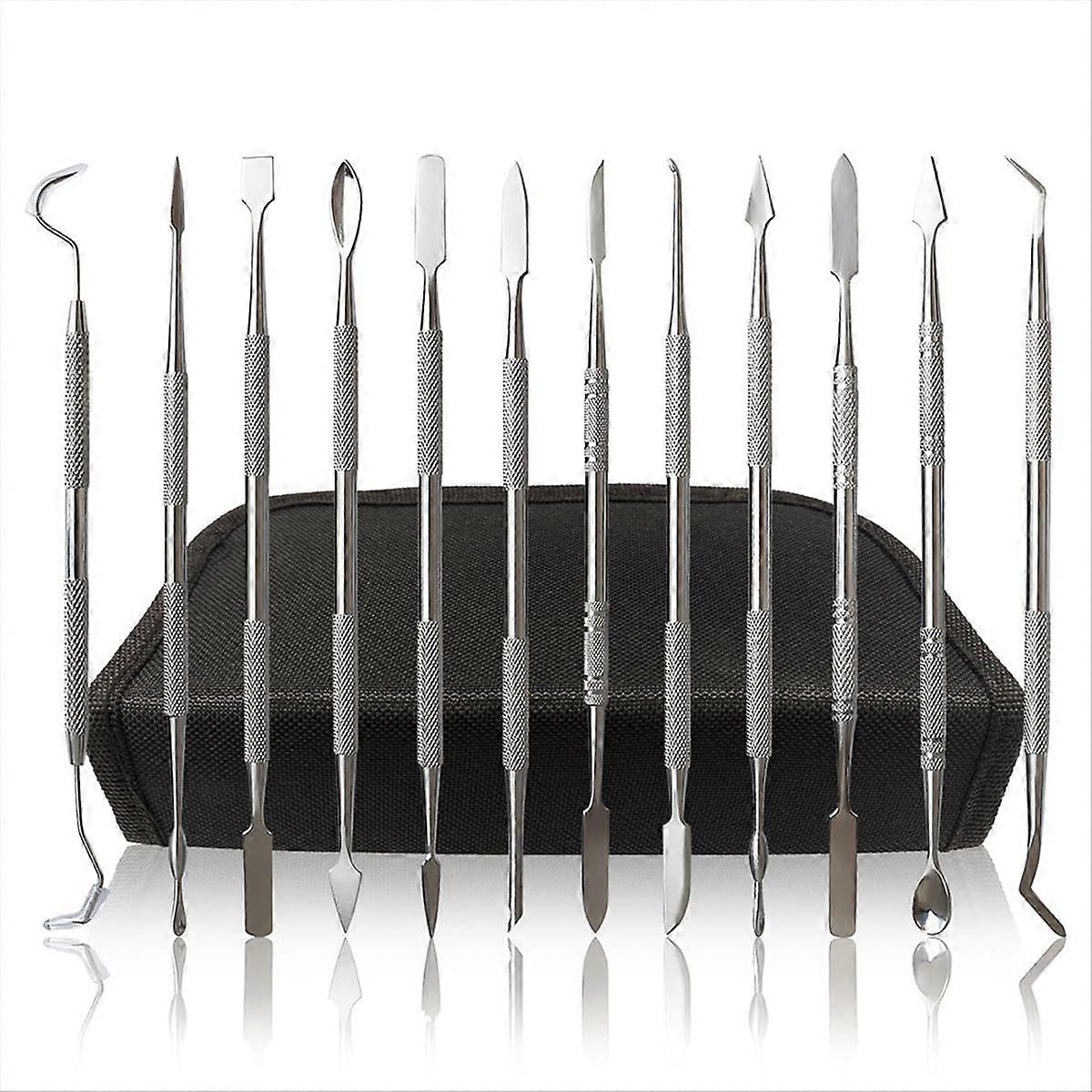 12-Piece Stainless Steel Wax Carving Tools Set, Waxing Instruments