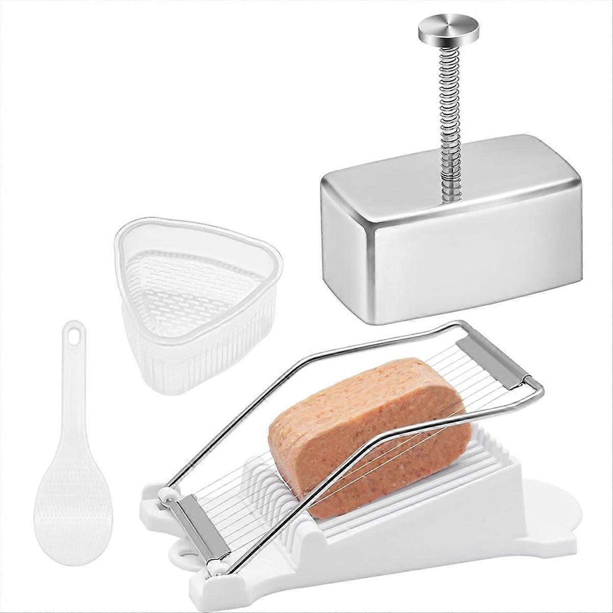 Onigiri Mold Set Musubi Mold with Slicer and Triangle Rice Ball Mold