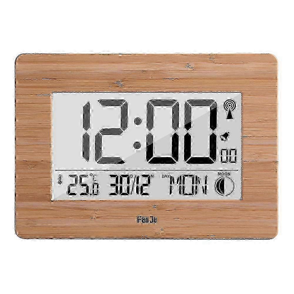 New Temperature And Humidity Wall Clock Digital Alarm Clock Weather Forecast Multi-function Radio Clock