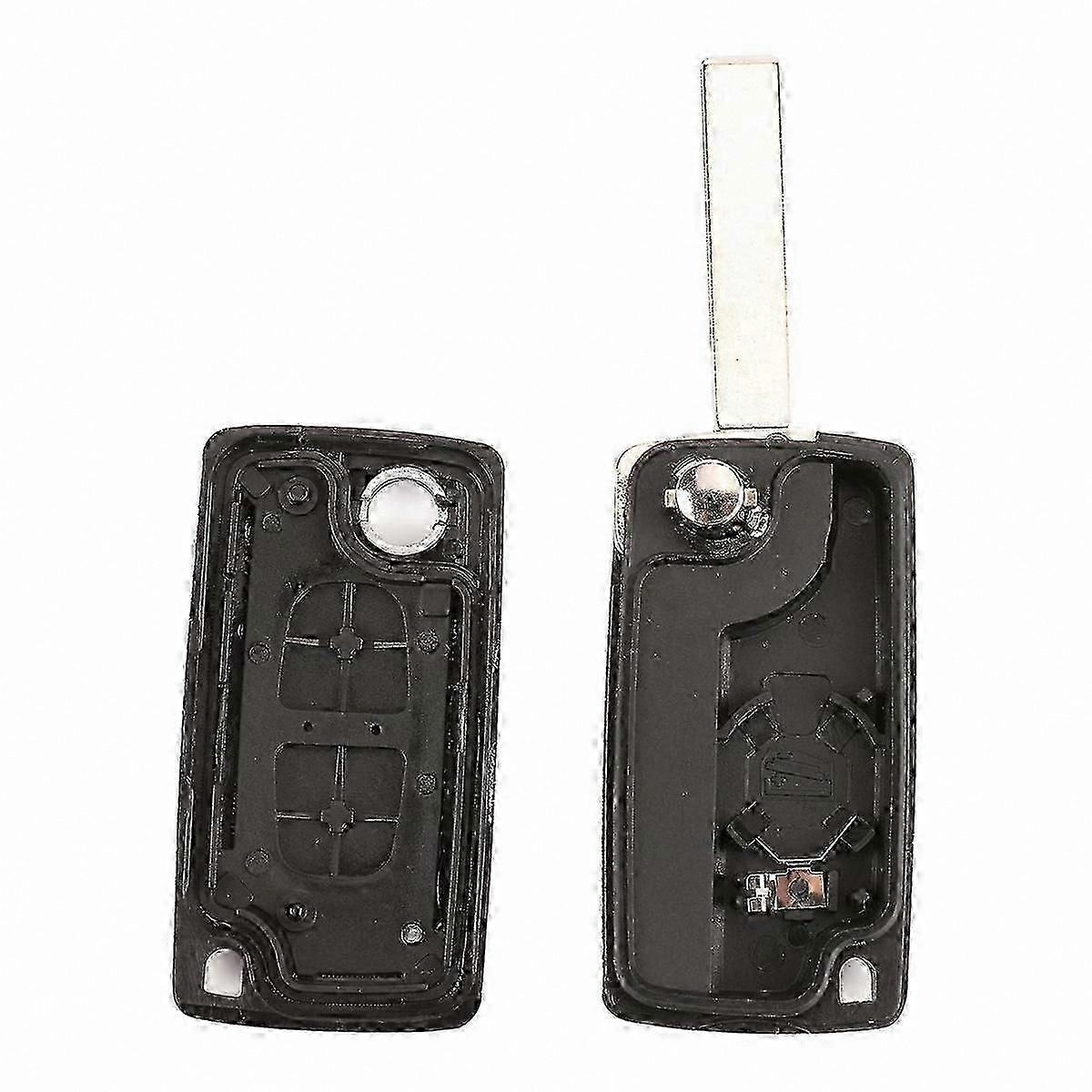 2-Button Key Shell for  and Citroen Models, Compatible with CE0523 Folding Remote Key