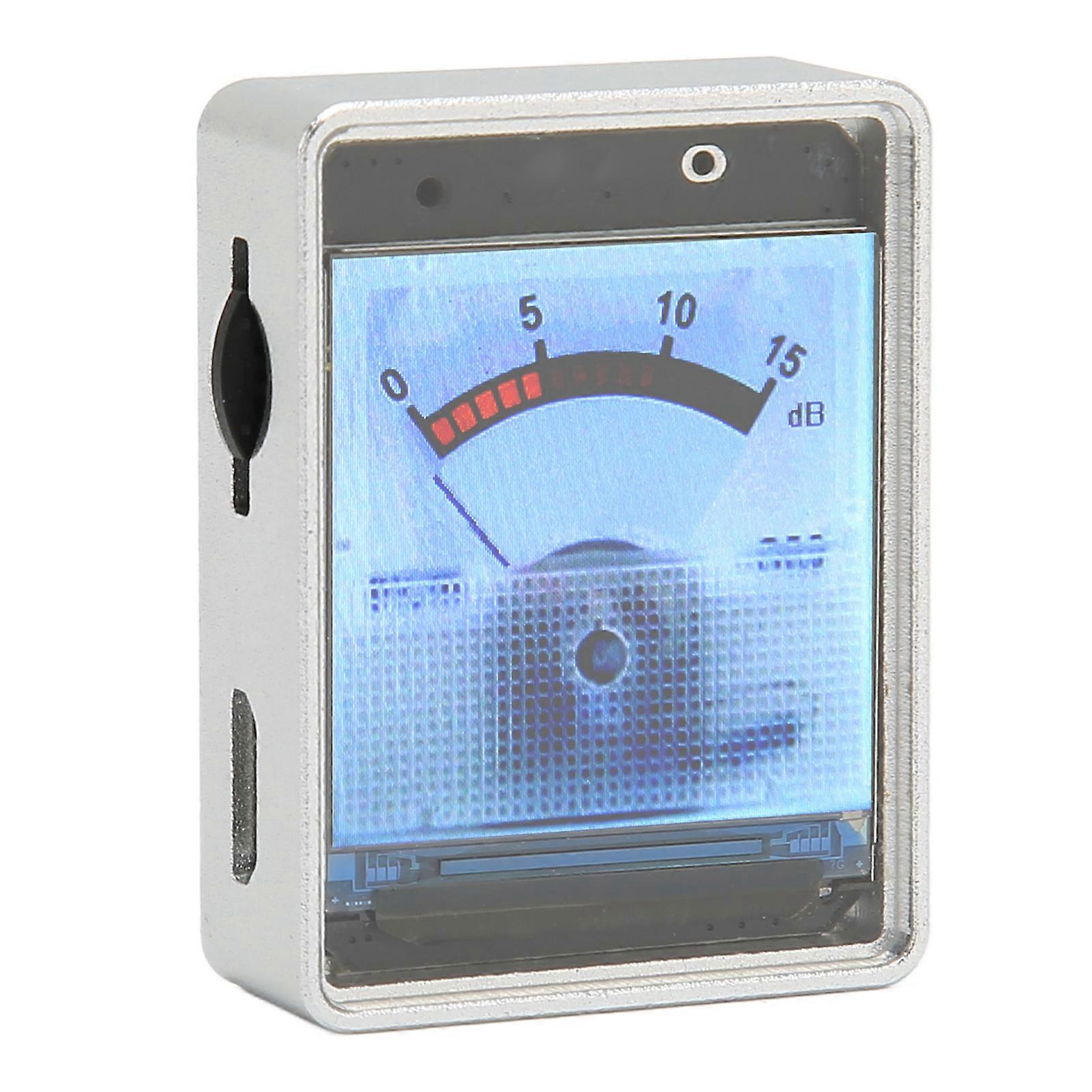 VU Meter Aluminium Alloy Shell 1.3 Inch Display Voice Activated Button Adjustment VU Panel Meter Level Amp