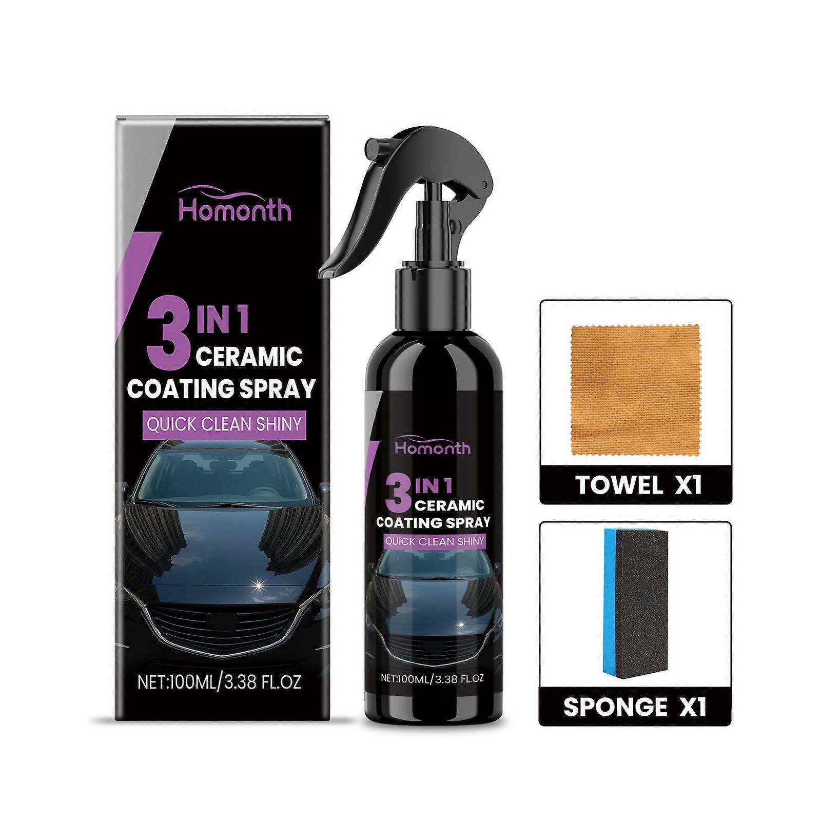 HOMONTH Nano Coating Spray: A 3-in-1 Car-Specific Waterproof, Stain-Repellent, and Oil-Repellent Polishing and Maintenance Solution-jianc