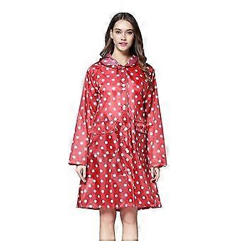 Fashion Cute Dots Raincoat Women Poncho Waterproof Rain Wear Outdoor Coat Jacket