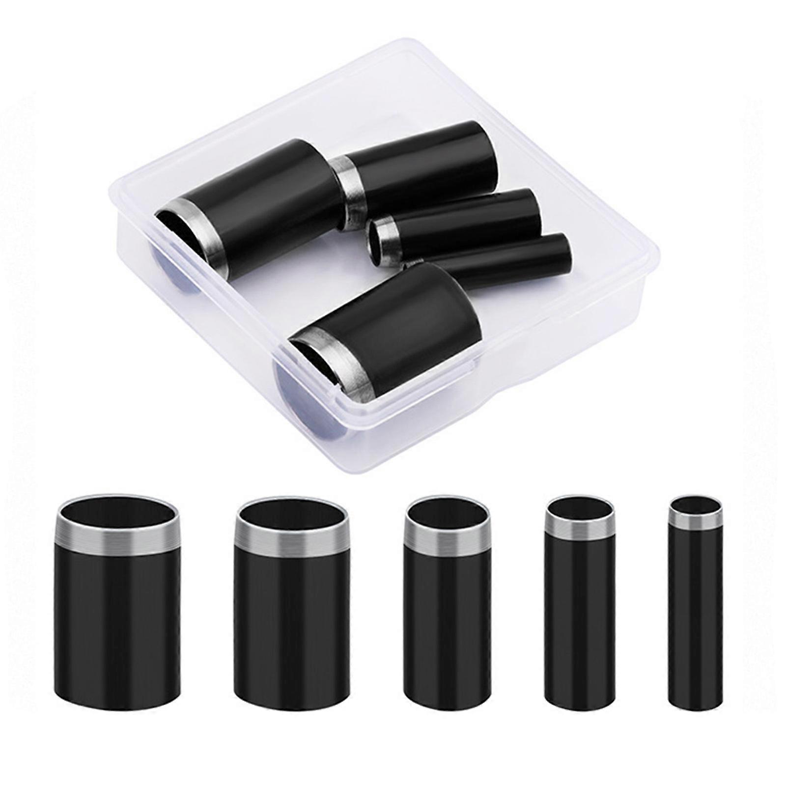 5Pcs Leather Round Hole Punching Tool, Hollow Punching Cutter with Case for Leather Belt, Watch Band, Canvas, Eyelet Multicolor