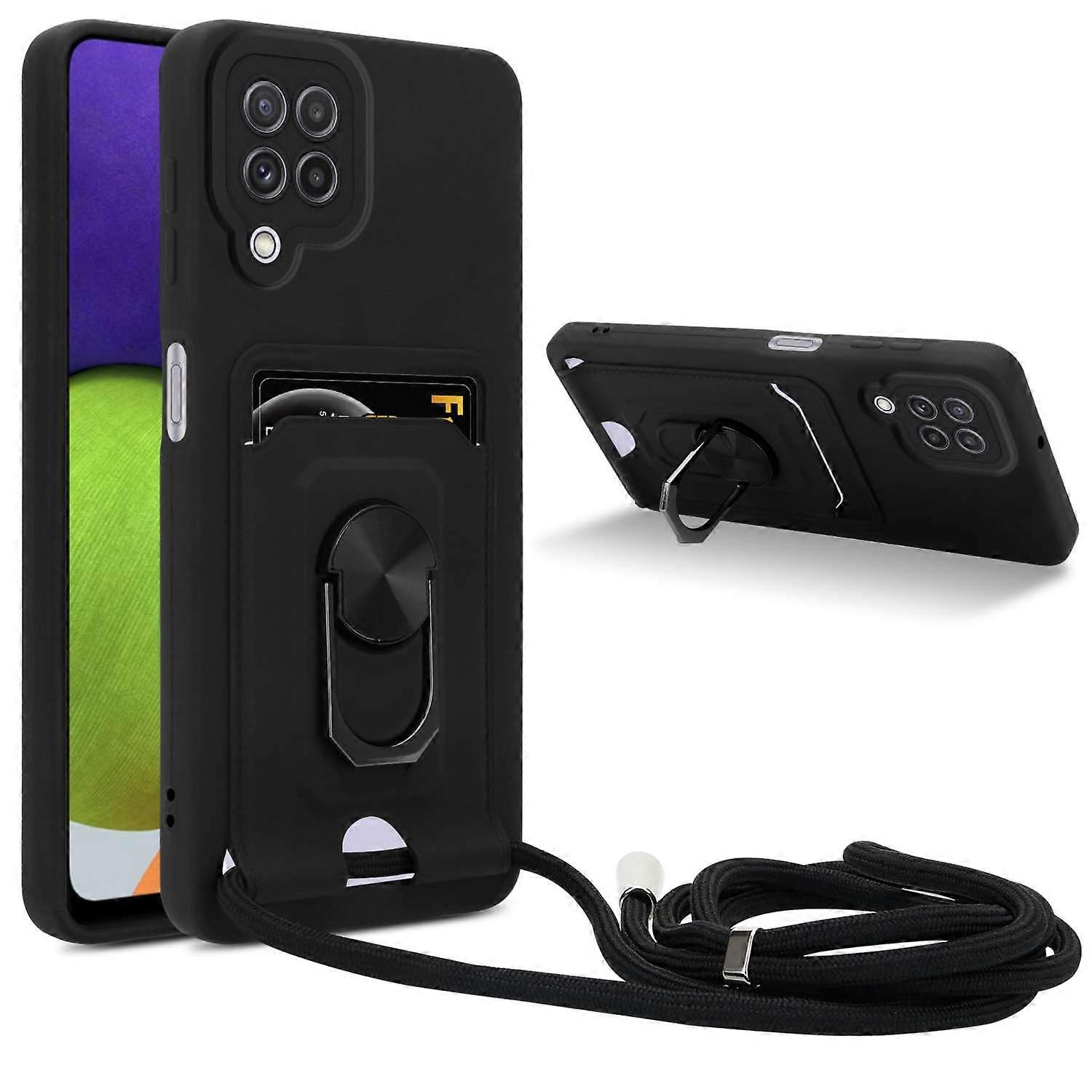 Case Samsung Galaxy A12 / M12 Protective Case with Chain and Stand Function